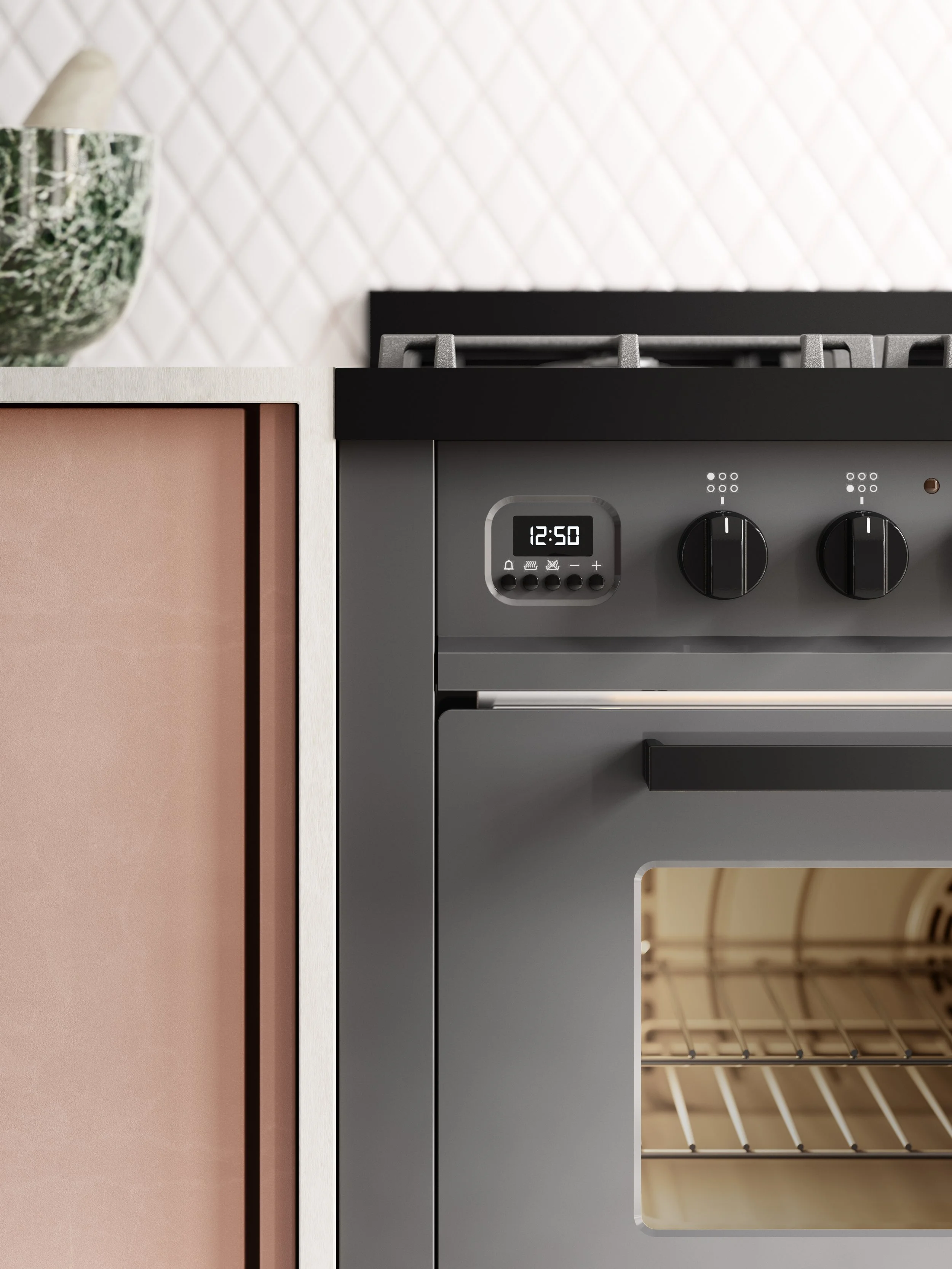 Torino range cooker controls