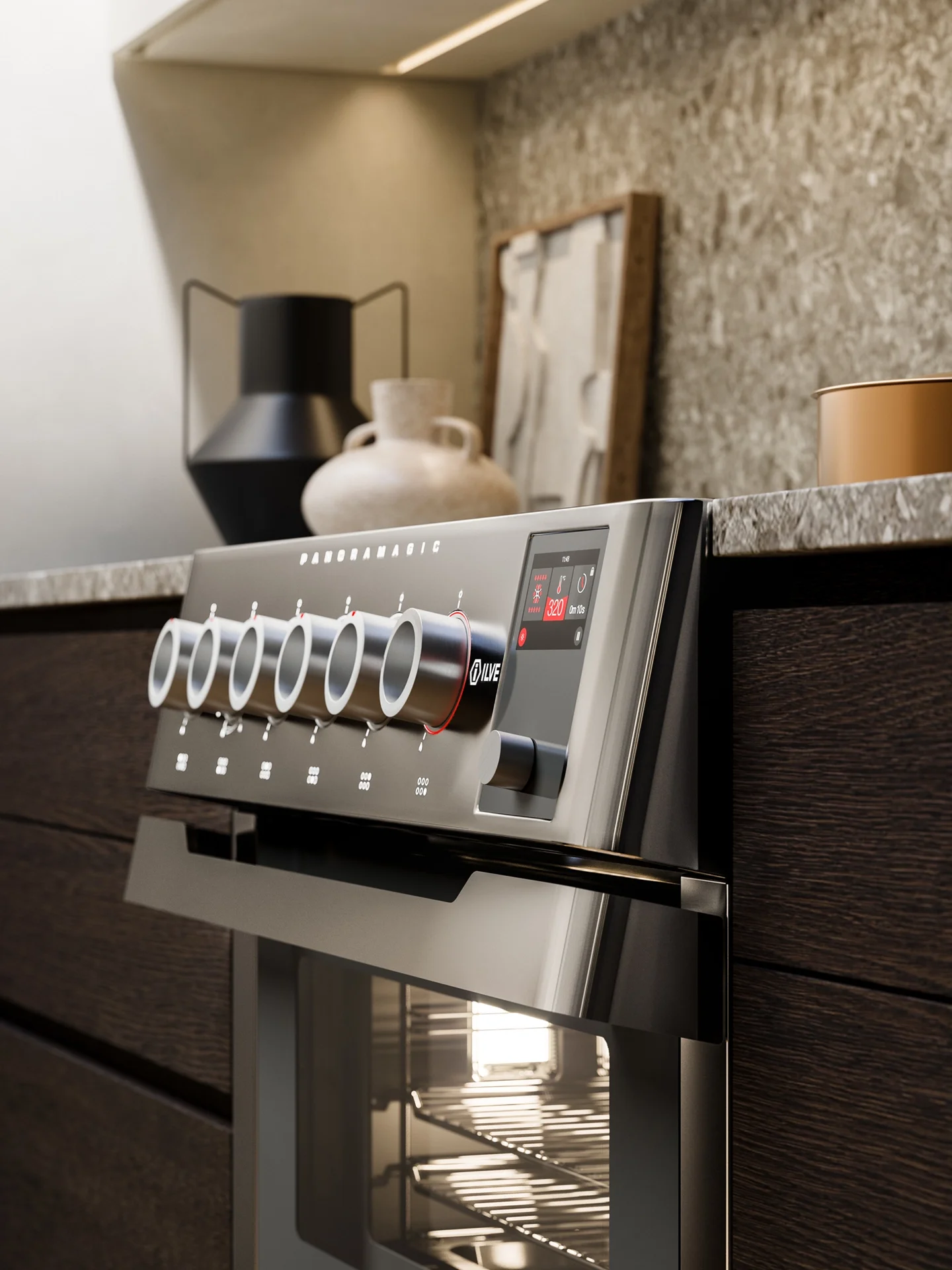 Panoramagic range cooker oven