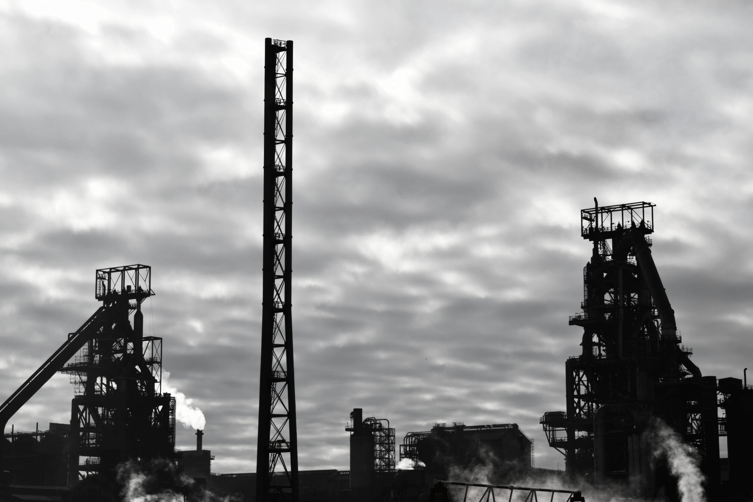 The blast furnaces of the Steelworks plant are a prominent part of the landscape of Port Talbot. Port Talbot has suffered from globalization since the hub was privatized in 1988. 