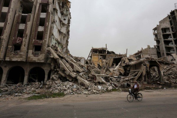 One of Homs’ many demolished neighborhoods. 
