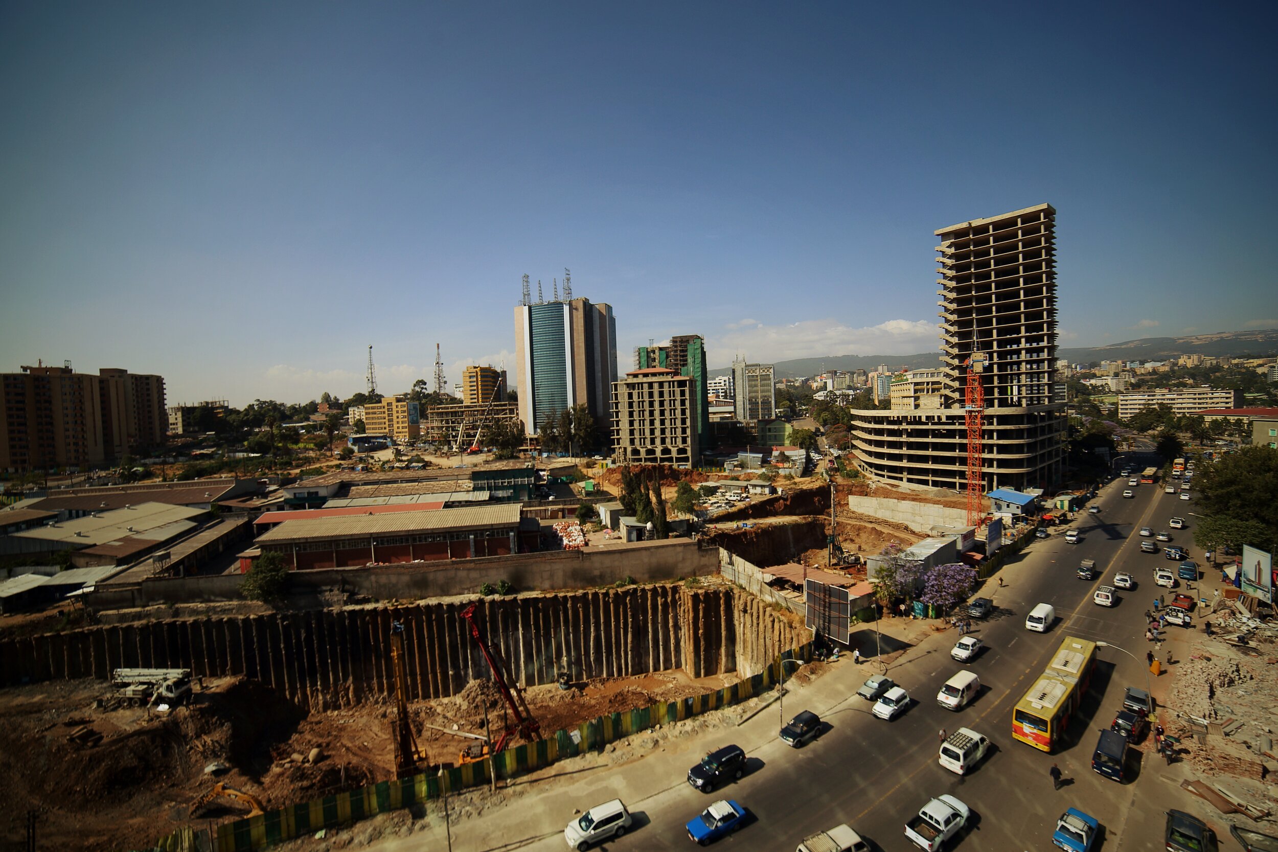 Addis Ababa is developed as a polycentric city. 