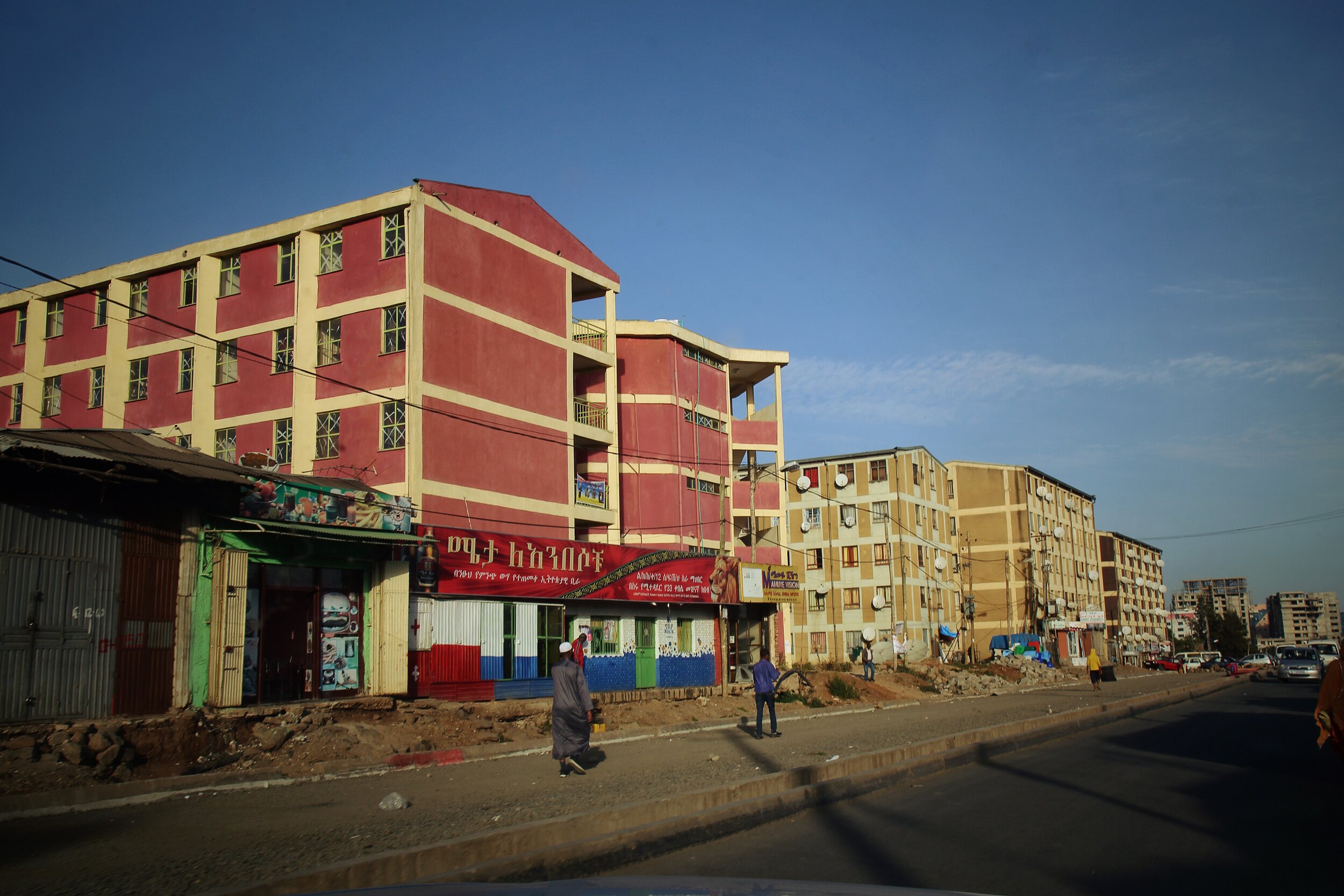  Since 2005, Ethiopia has run one of the biggest public housing programs in the world. 146,000 condominium units have already been handed over with an additional 165,000 currently under construction. Most of them have four floors; communal buildings 