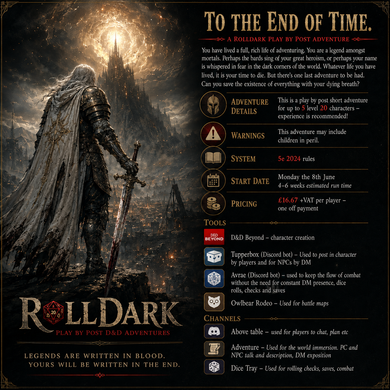 To the End of Time - Play By Post D&D Campaign