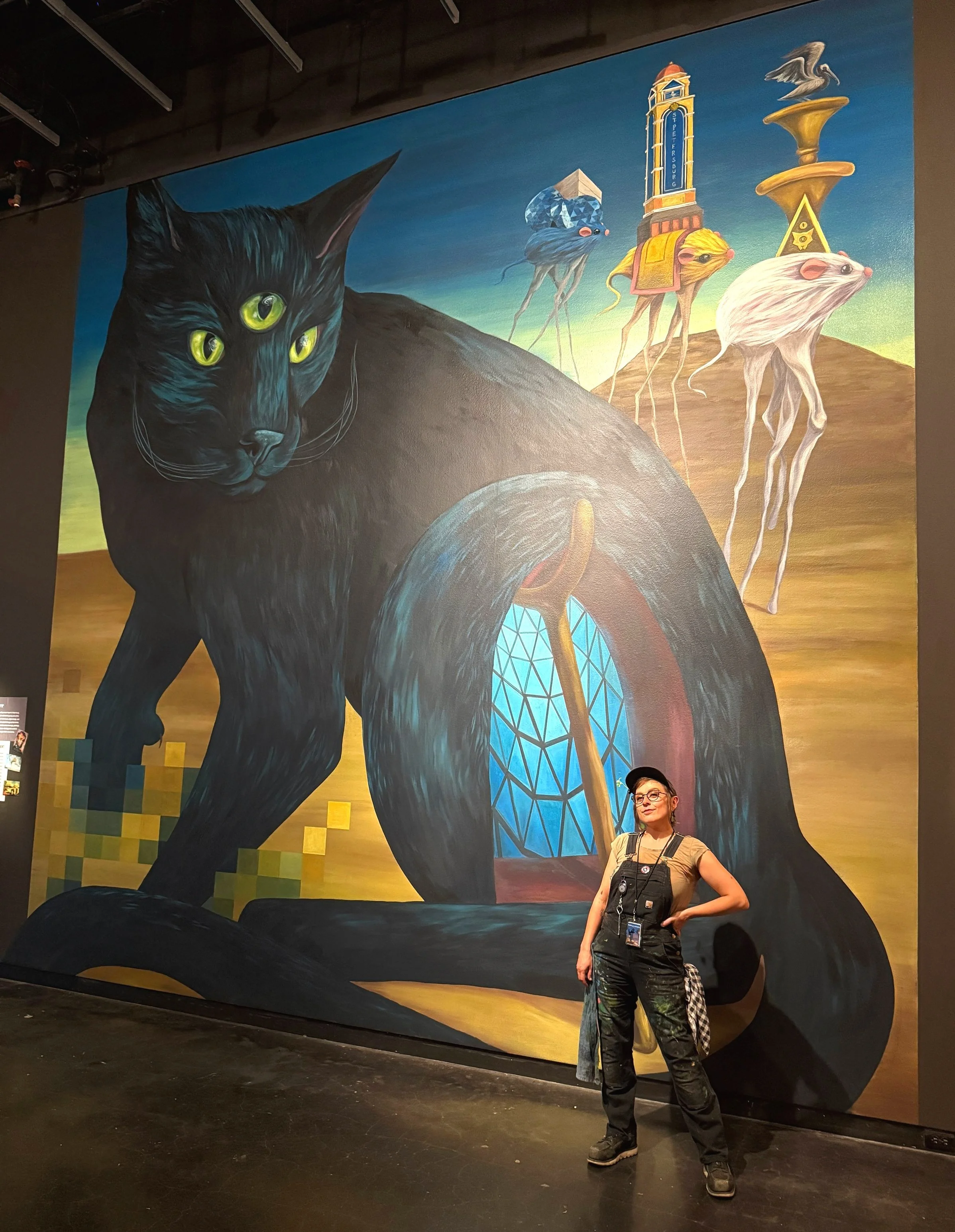 The Divine Feline as Interpreted by Miss Crit, channeling the somnambulant emissions of Salvador Dalí.