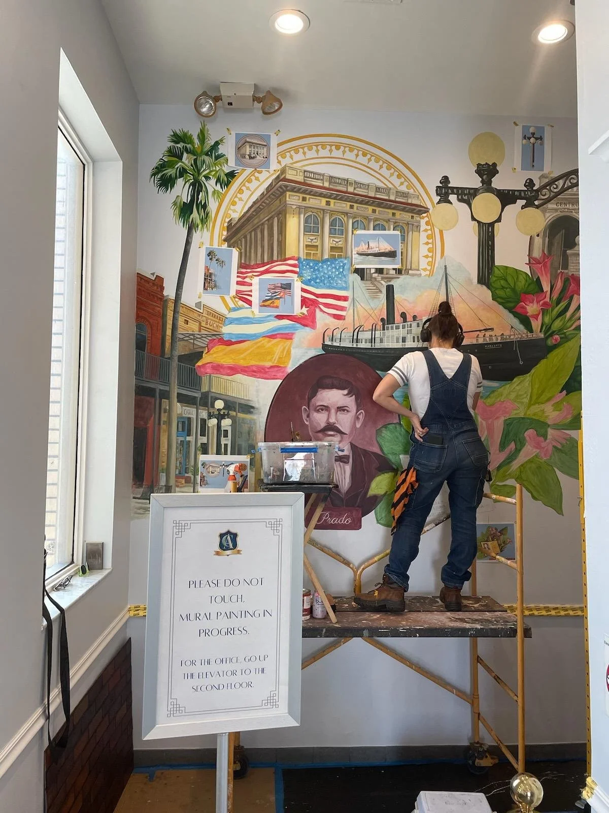 Mural Painting in Progress | Centro Asturiano de Tampa