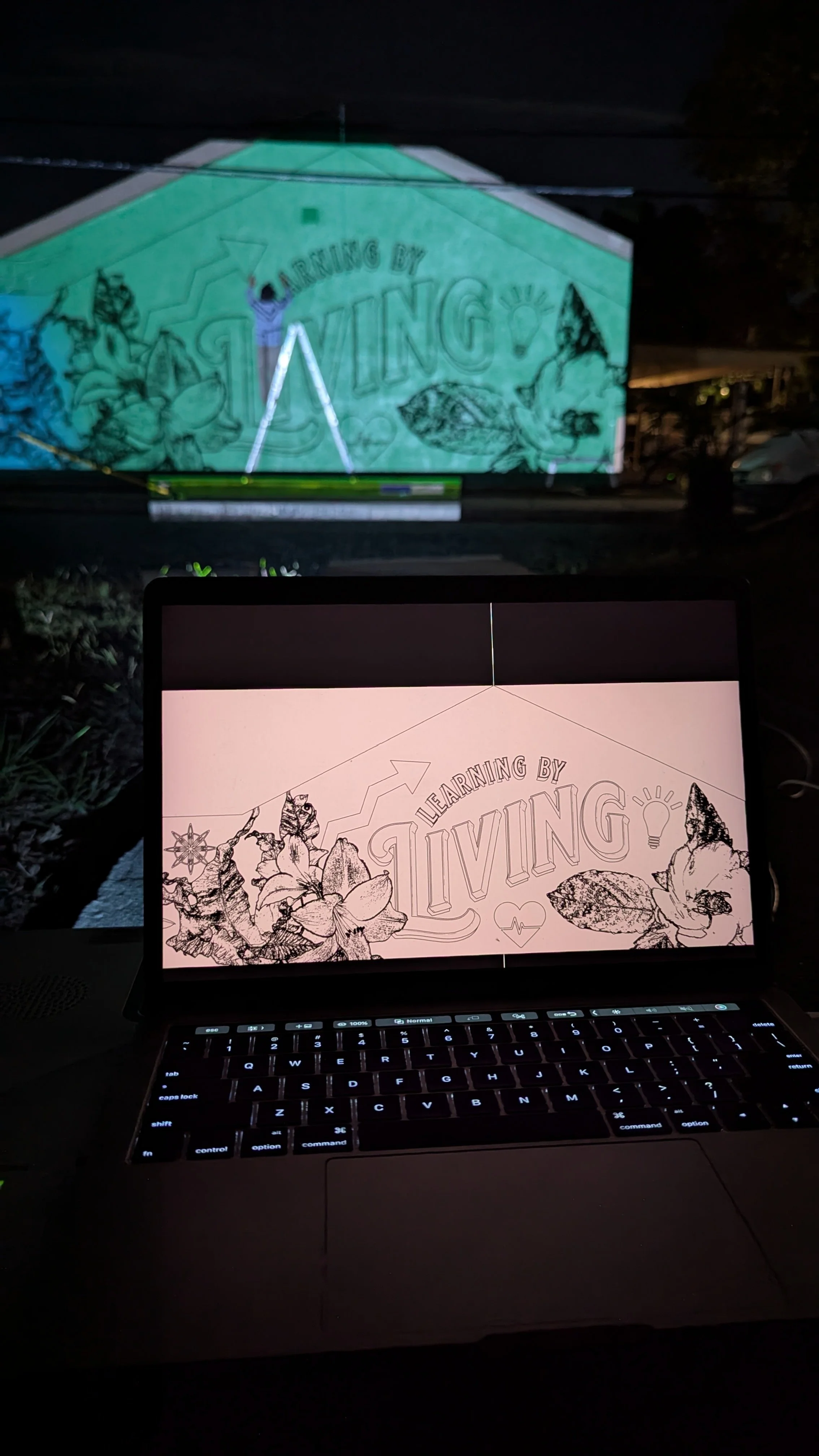 Process: Projecting Drawing | Learning By Living Mural