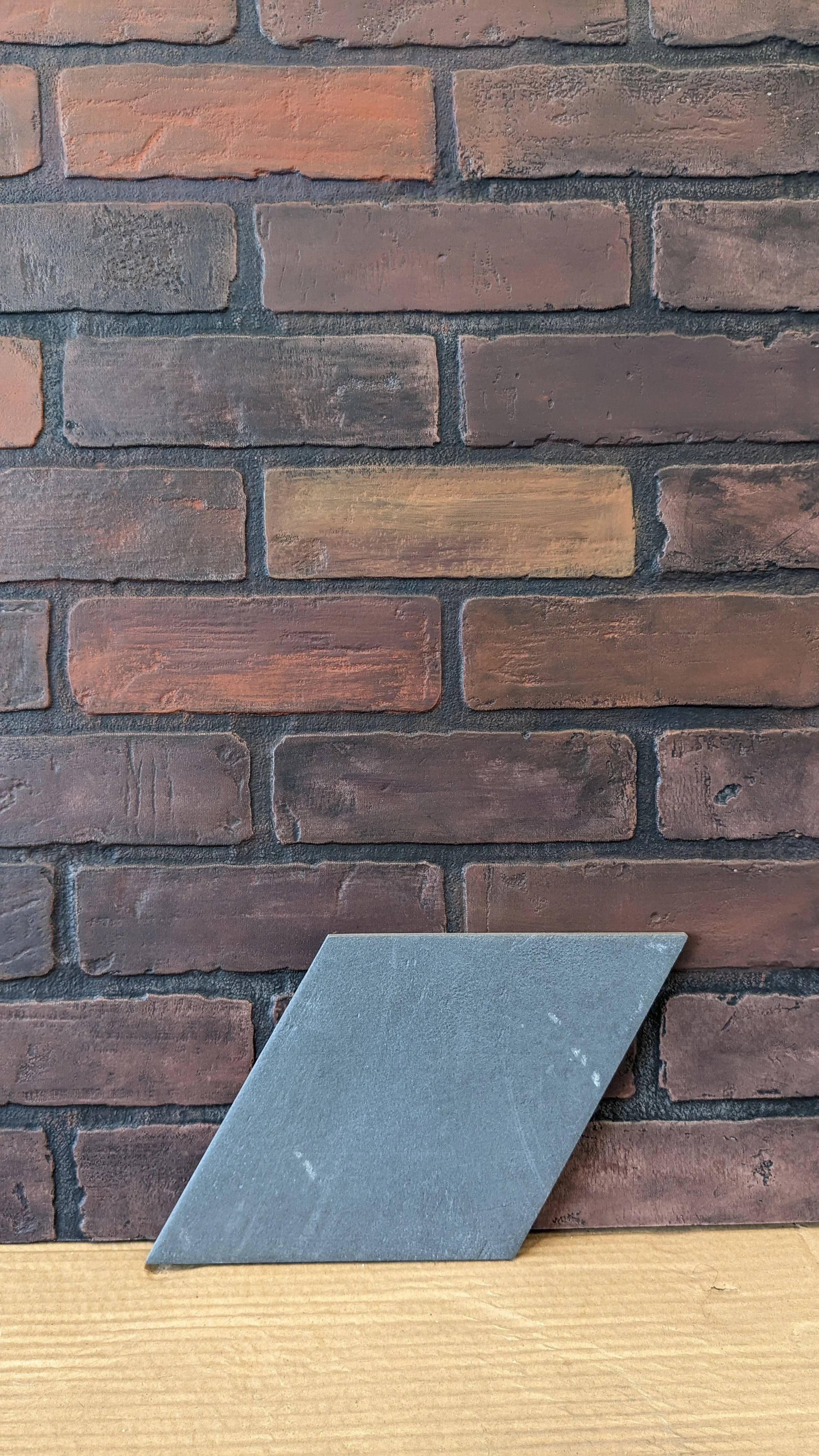Detail: Scenic Brick Painting + Tile Sample
