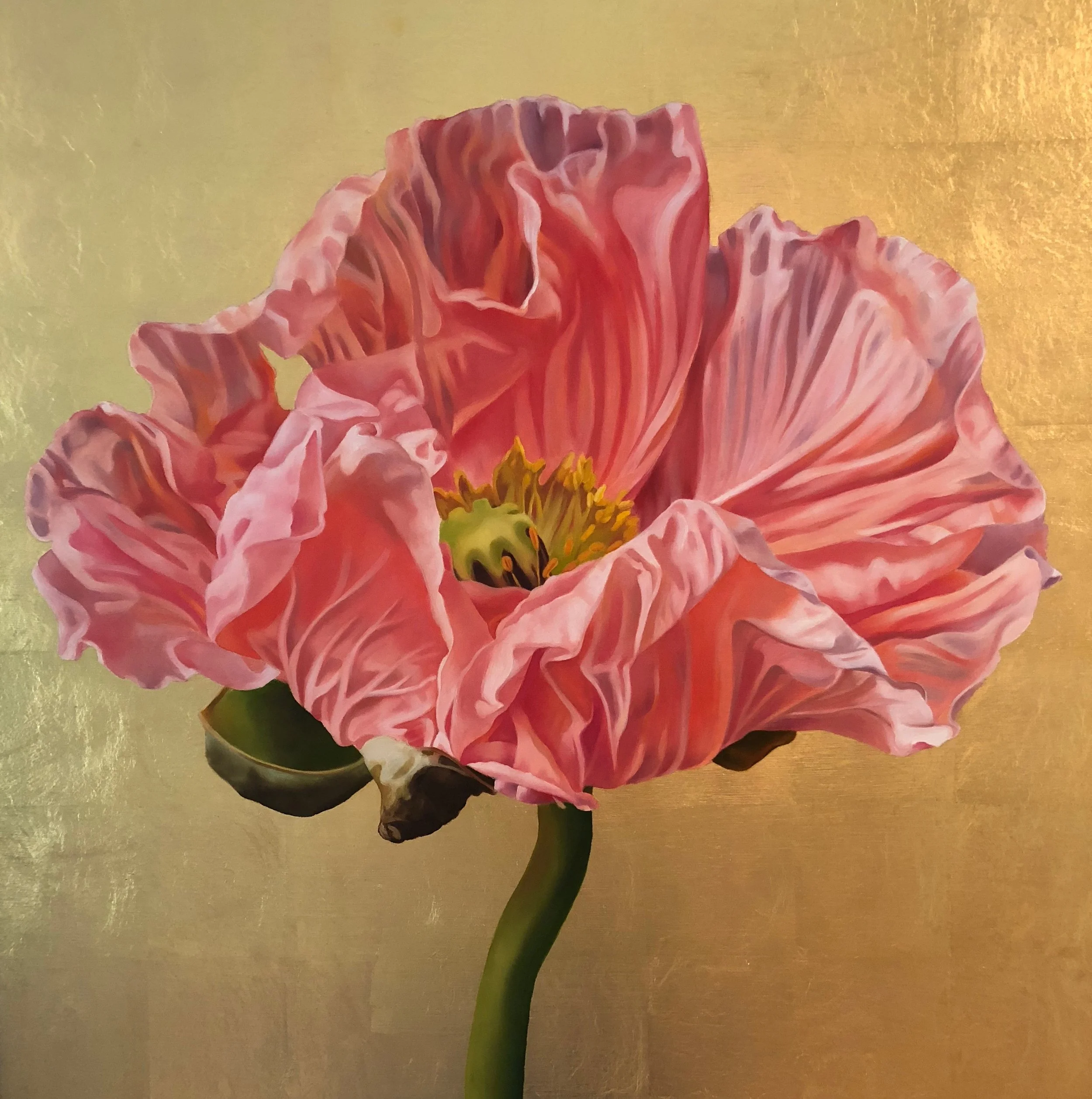 Moja - 24" x 24" - Oil and Gold Leaf on Panel