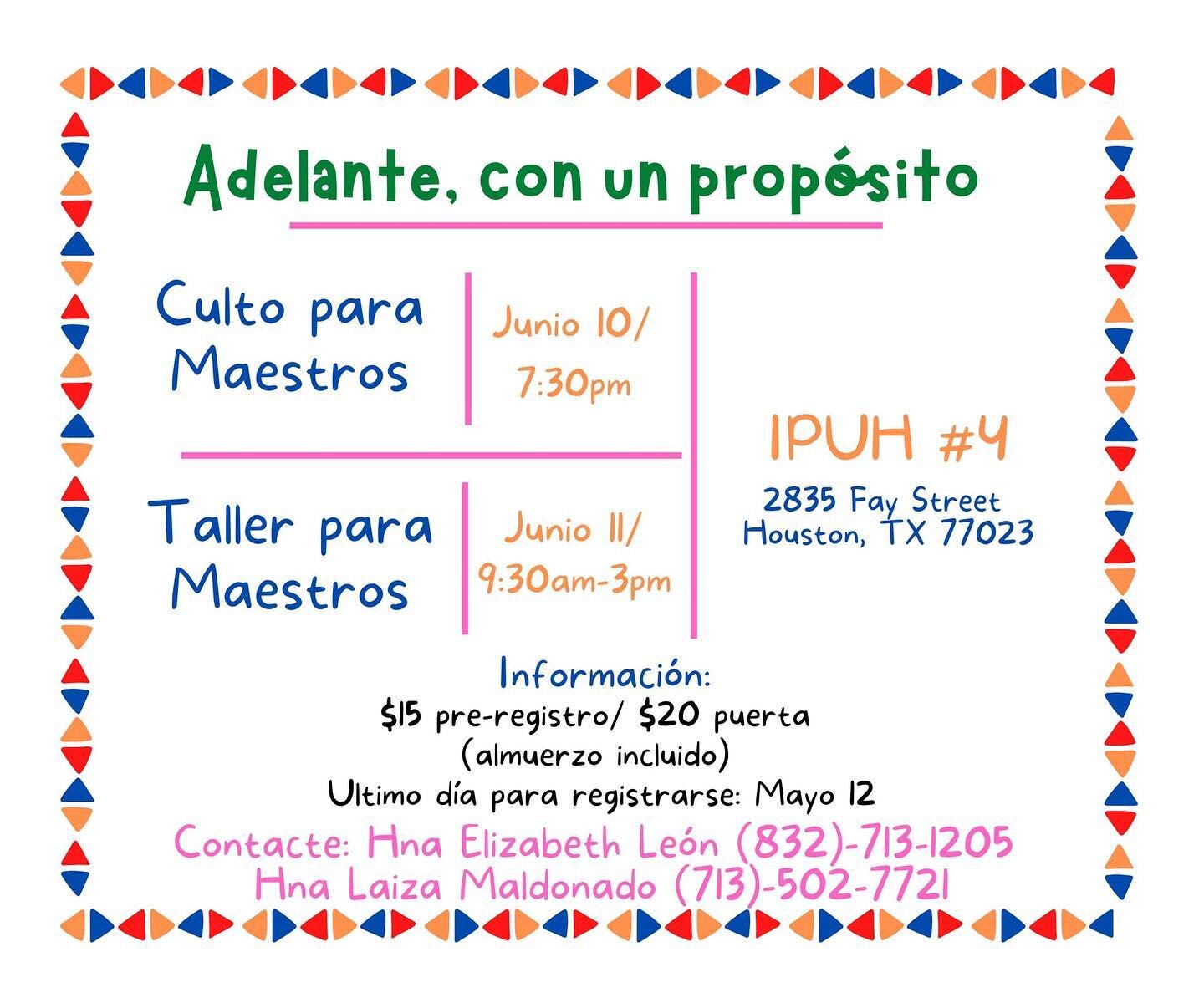 Todos est&aacute;n invitados al taller de Escuela Dominical. Link para registrarse: 

https://docs.google.com/forms/d/e/1FAIpQLScPhNqFCsqWXIXrTQj-B0W7ngQg6lwhellklpcjaHU29CEXTA/viewform?usp=sf_link