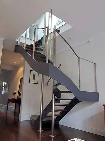 Modern stairs to terrace house