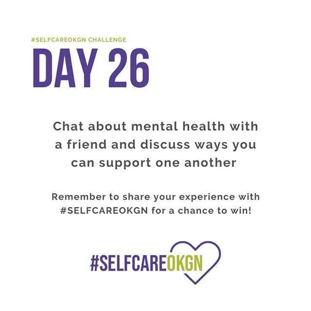 Day 26: Check in and have a conversation with a friend about mental health. ⁠
⁠
Self-care together. Communicate your own needs to friends, and check in with them to make sure they're doing ok too. Being other-focused has been shown to improve persona