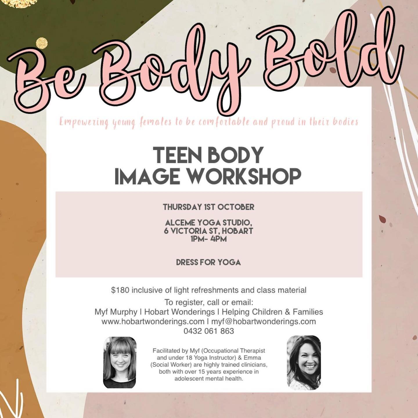 SCHOOL HOLIDAY WORKSHOP for teen girls. Click through to the website link in the bio or email myf@hobartwonderings.com or ph 0432061863 to discuss and sign up!