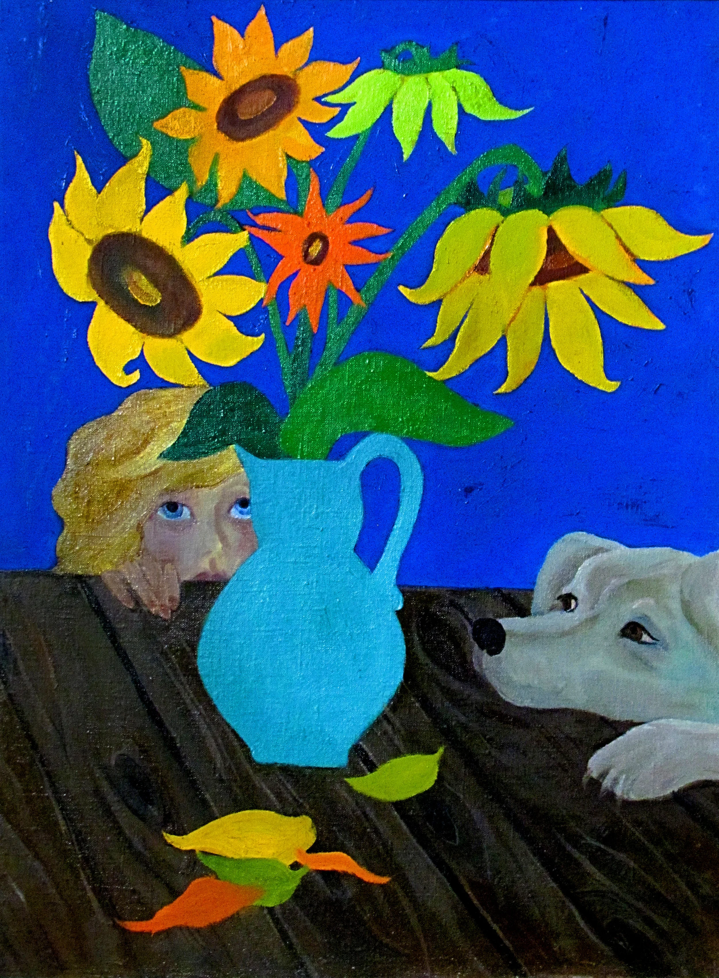 Sunflowers. oil, canvas, 29"X22"