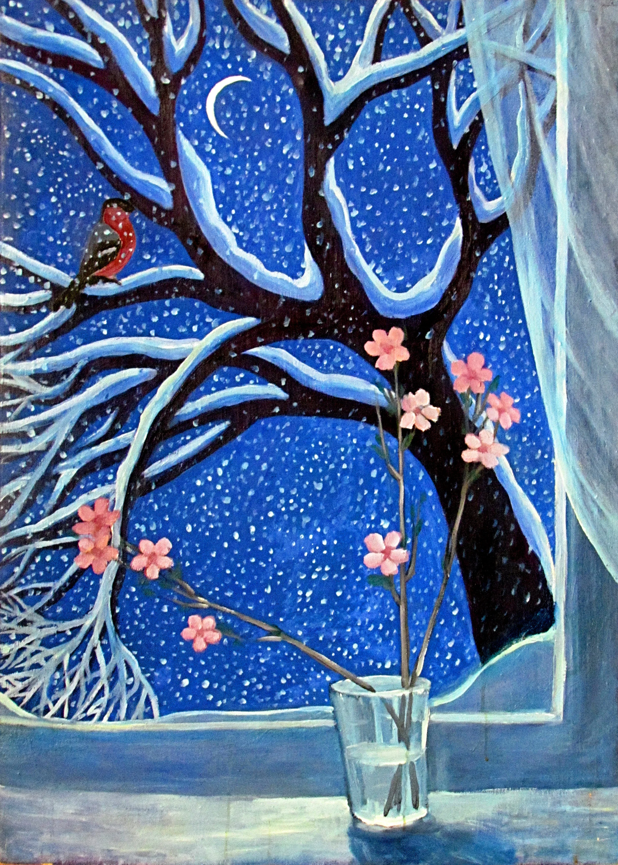Winter Window. oil, canvas, 31"X23"
