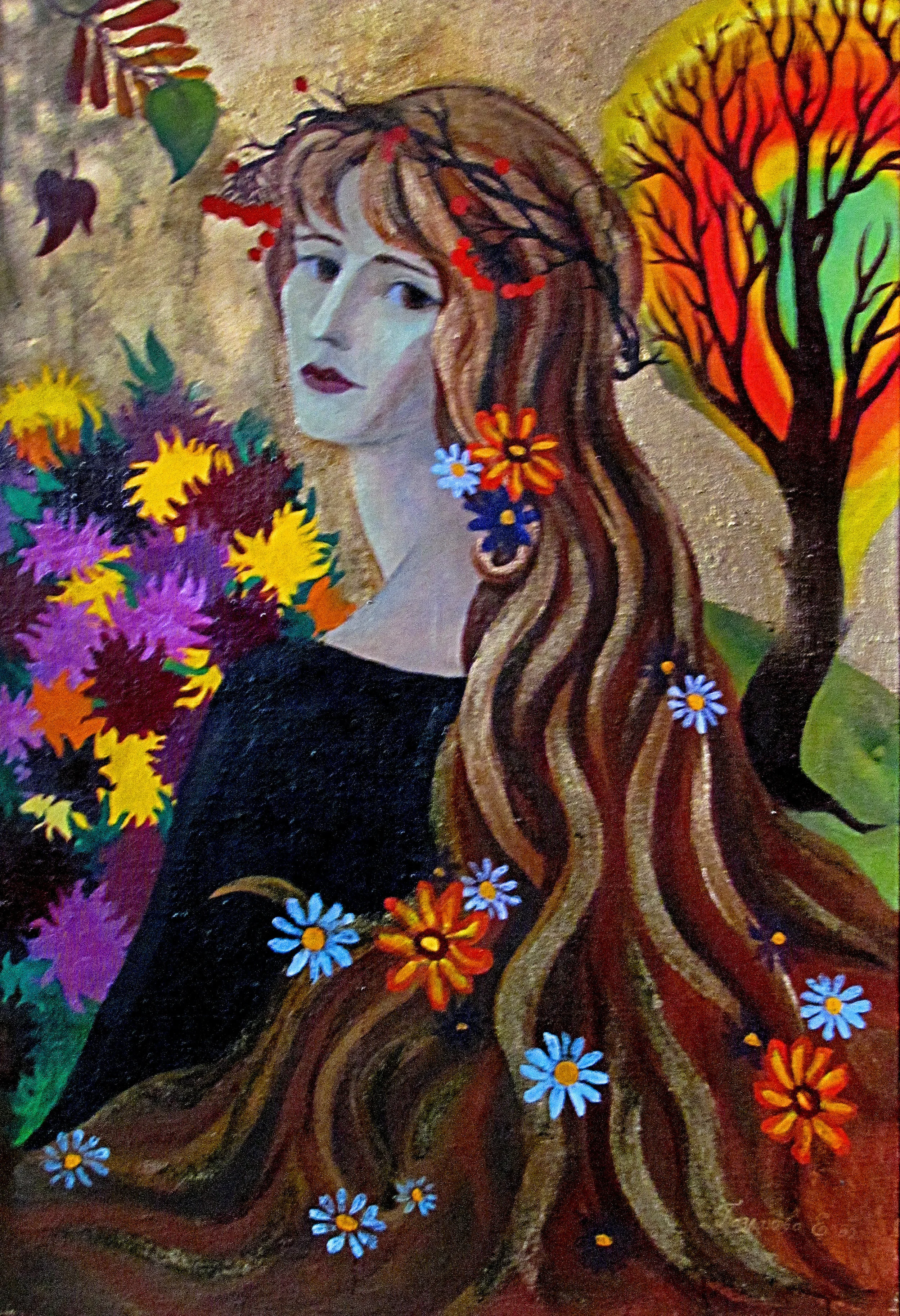 Fall. oil, canvas, 36"X23"