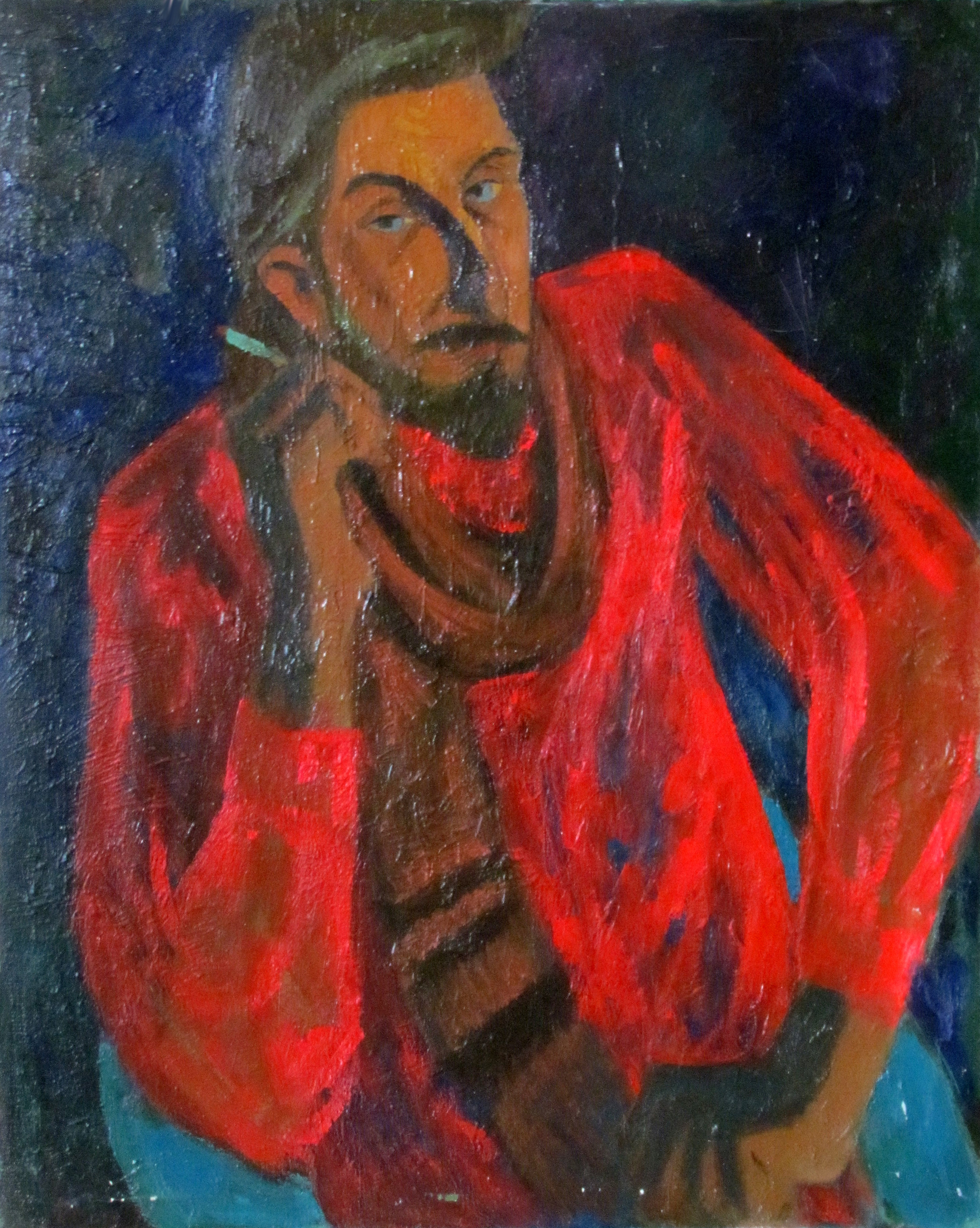 Male Portrait. oil, canvas, 31"X28"