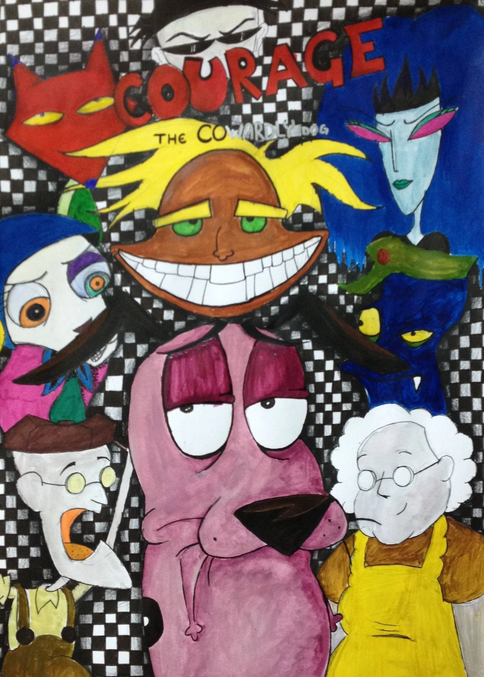 Courage the Cowardly Dog (watercolor)