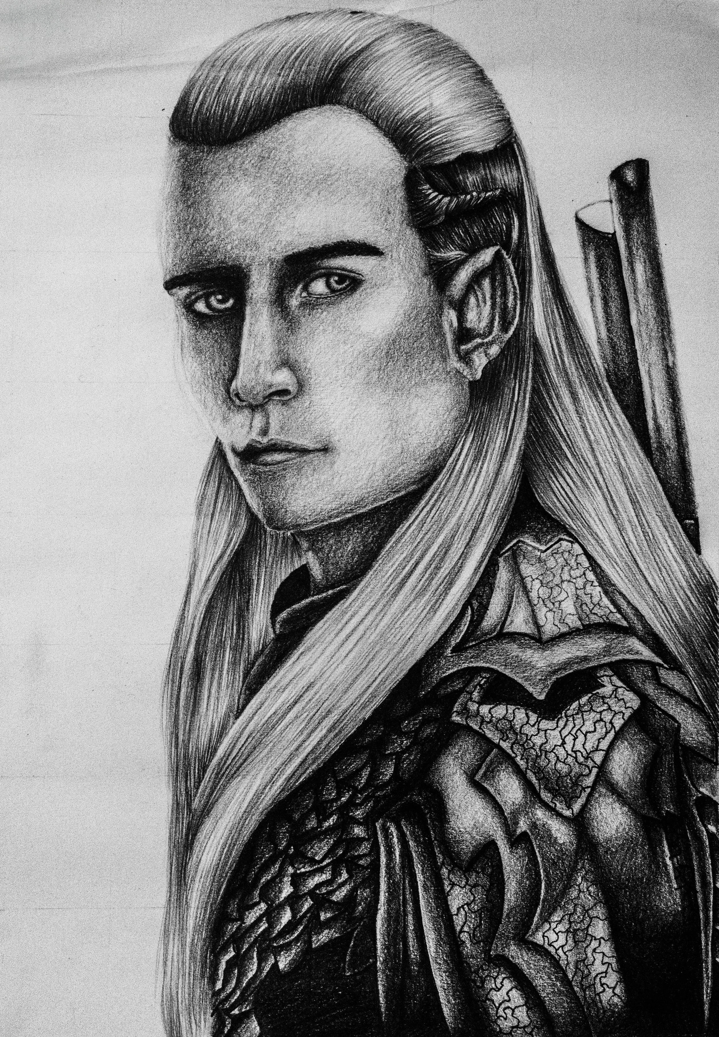 Legolas - Character inspired from The Lord of The Rings (pencil drawing) 