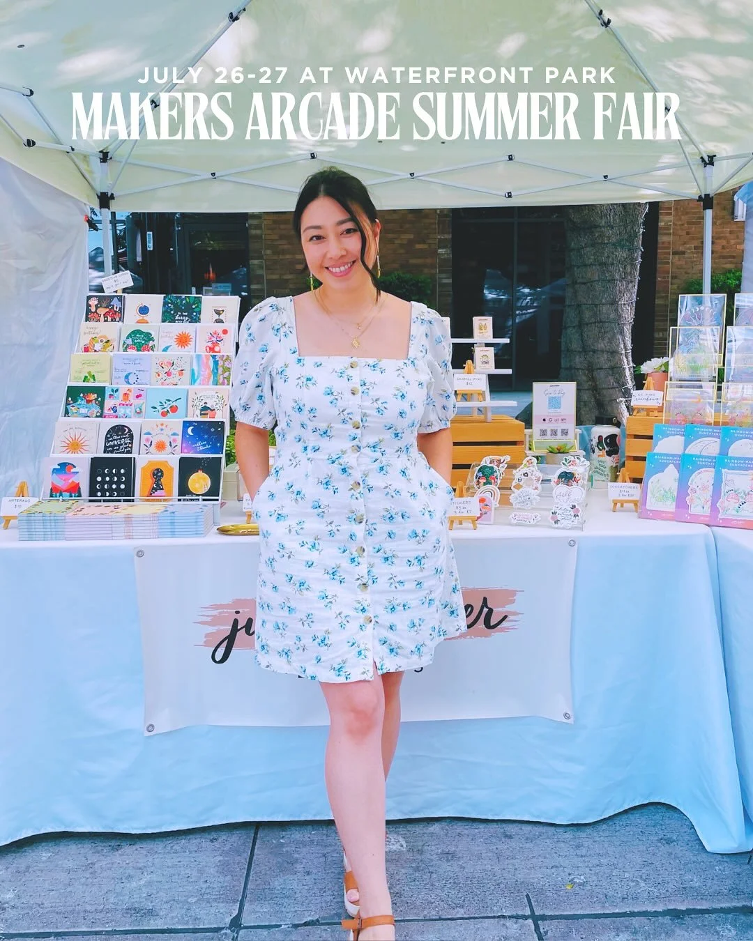 San Diego friends! I&rsquo;ve been taking a little break from markets to focus on client work, but I couldn&rsquo;t say no to being a part of @makersarcade this weekend! ☀️ Come say hi and shop small from 120+ artists &amp; vendors. 💕

Where: Waterf