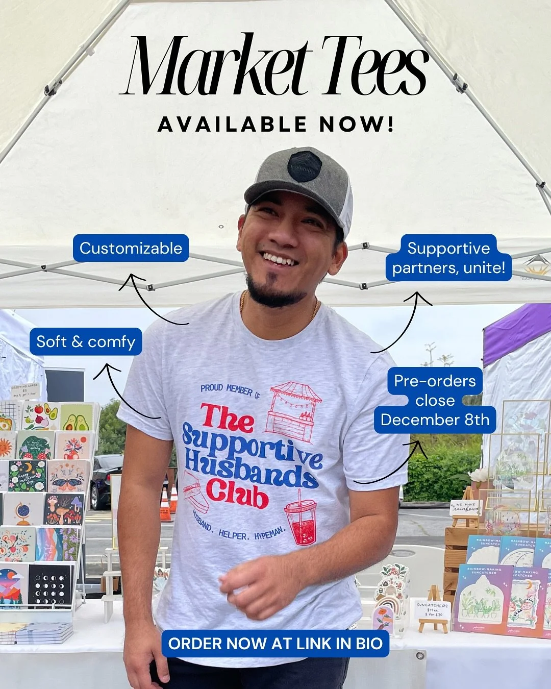 I wasn&rsquo;t planning on releasing these&hellip; but the comments section said otherwise. 😂 

They started as shirts I made for my husband to wear at markets, and now they&rsquo;re officially LIVE in the shop!! 🎉 So many of you asked if you could