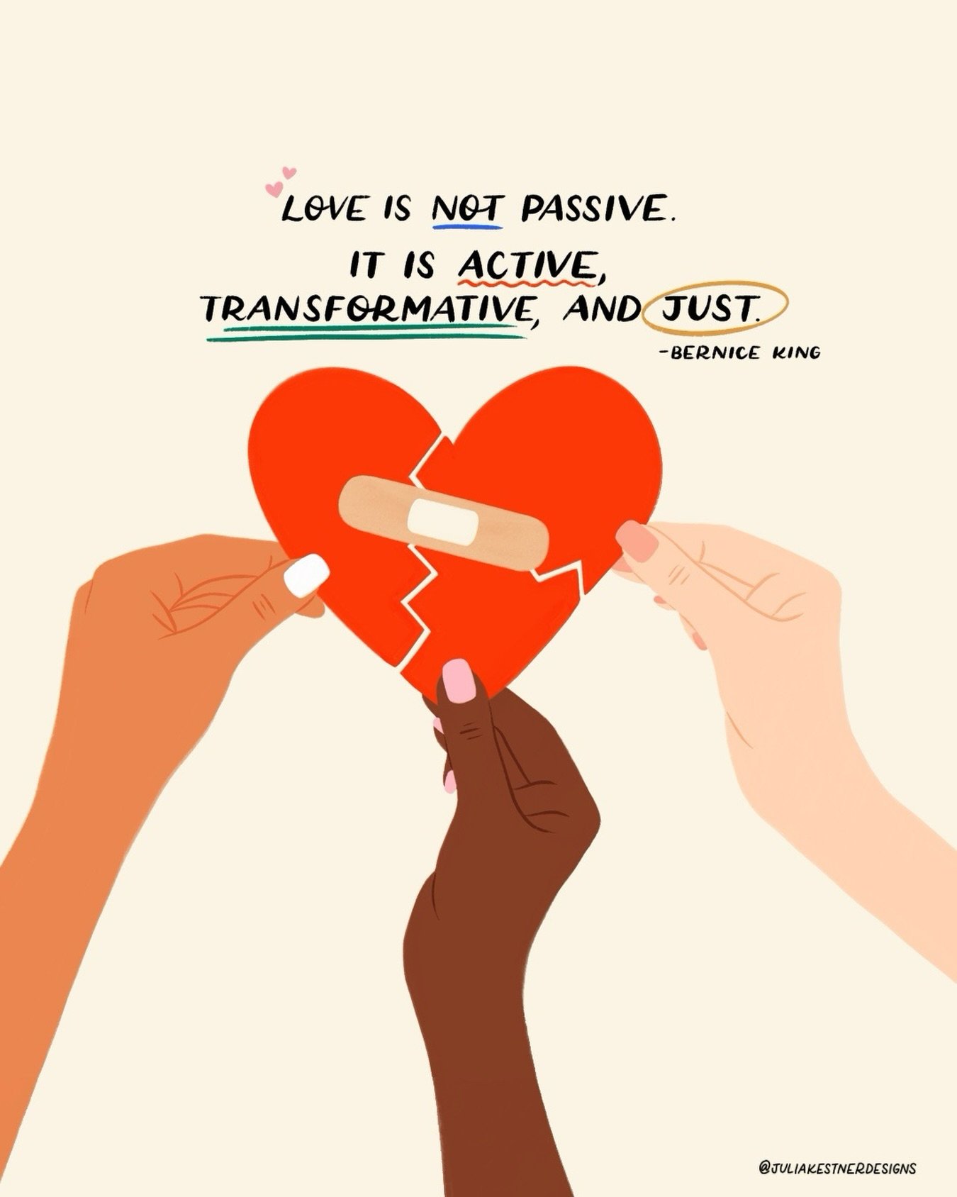 &ldquo;Love is not passive. It is active, transformative, and just.&rdquo;
- Bernice King

When the world feels heavy, I remember that my capacity for heartbreak is also my capacity for love. 

This Valentine&rsquo;s Day and beyond, may we remember t