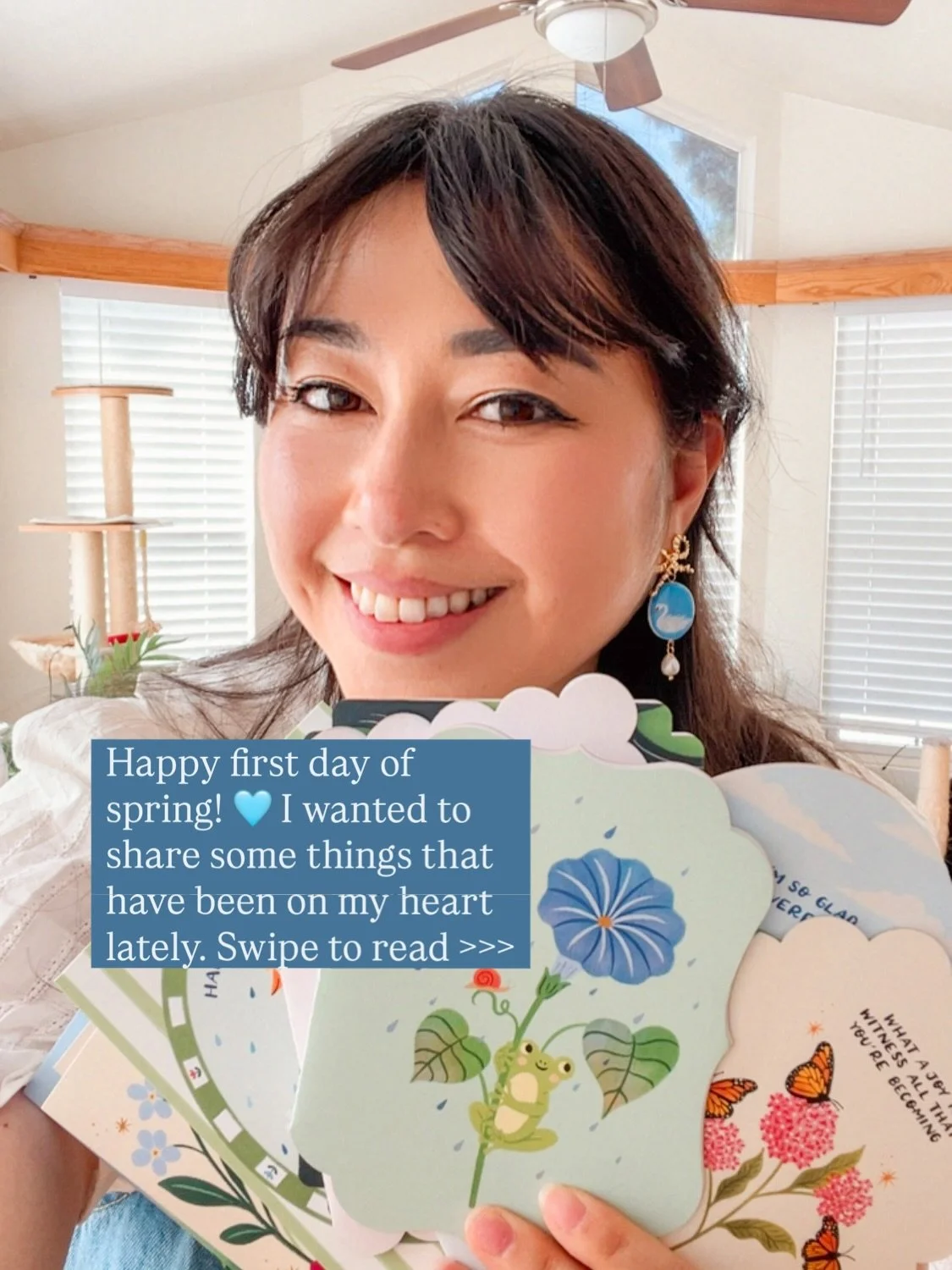 Happy first day of spring! 🌷

I wanted to share some things that have been on my heart lately. Reflecting on all of this is what inspired my new collection (launching soon). 🦢🩵

Swipe to read my reflections and see some sneak peeks of what I&rsquo