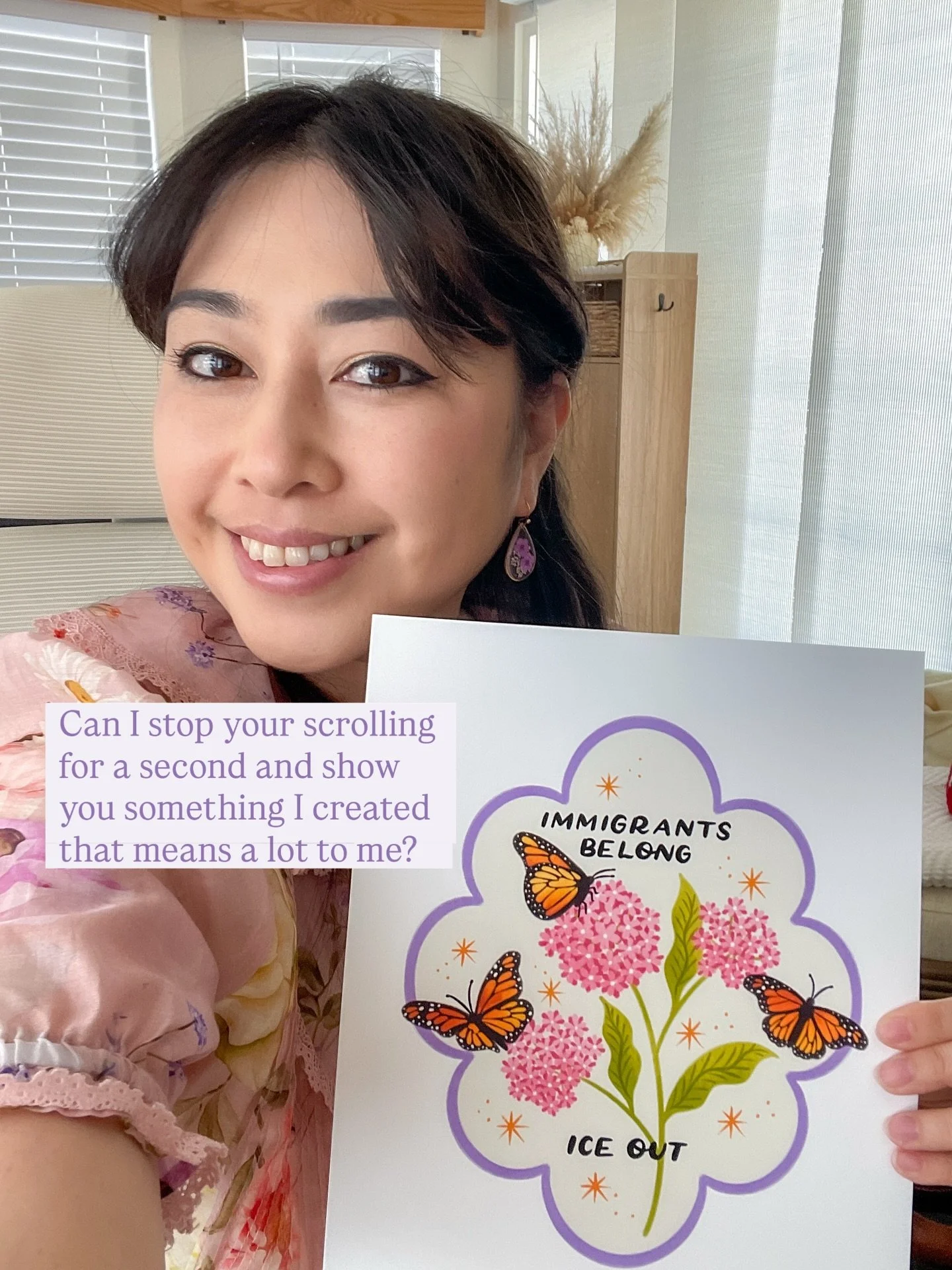 As an immigrant, this piece holds a special place in my heart. 🦋💓

It feels really scary and vulnerable to ask for your help. But the one thing I keep coming back to is this: this piece reflects something I care deeply about, and sharing it this wa