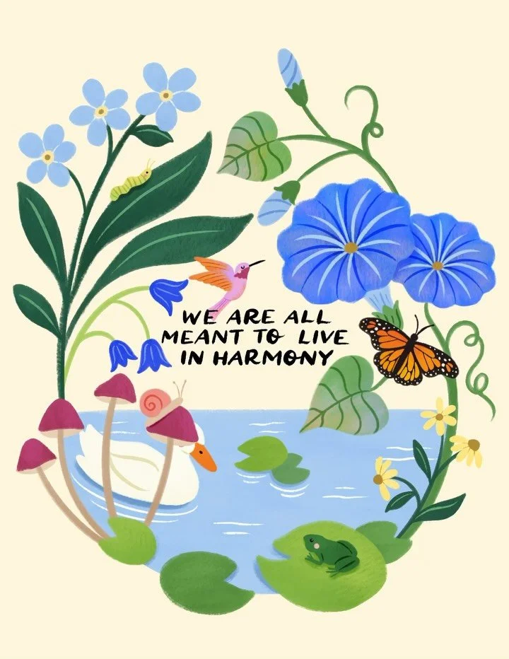We are all meant to live in harmony.
🦋🌺🦆🐛🍃🐌🍄🐸🪷 

Swipe to see some details of all the little creatures! ☺️💞

Made with @procreate and Procreate Dreams

#animation #procreate #procreatedreams #procreatedreamsanimation #natureanimation