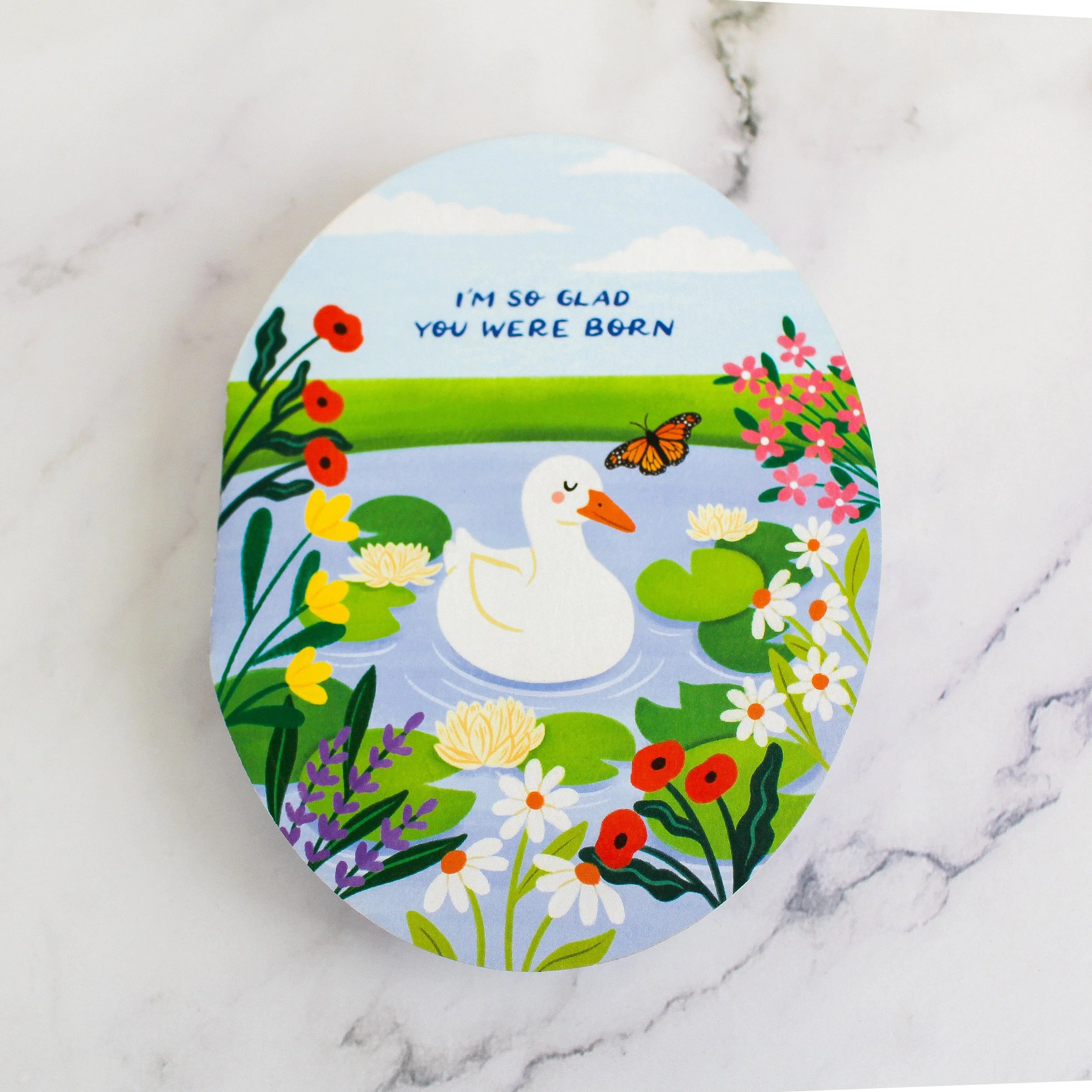 Glad You Were Born Die Cut Card