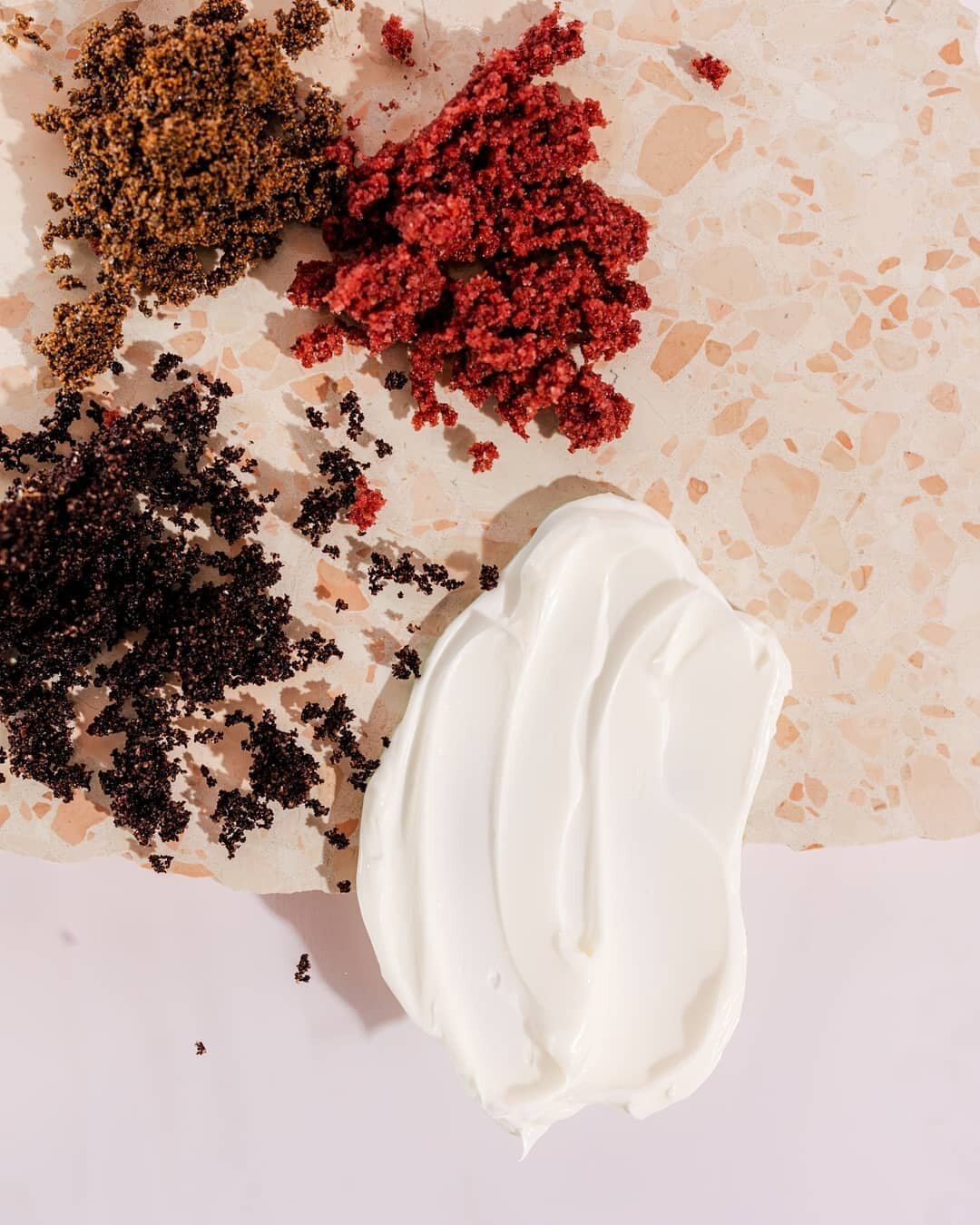 Look at those textures! Our body polishes are available in:
​✨&nbsp;Wild Orange &amp; Coconut
​✨&nbsp;Rose &amp; Himalayan Salt
​✨&nbsp;Coffee
​
​Which flavour would you pick for silky smooth skin?