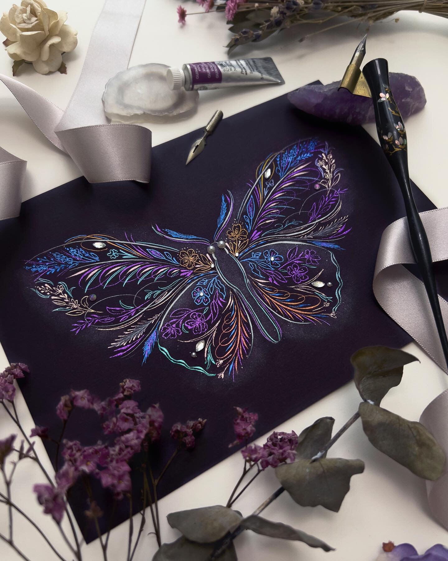 (2/3) Opalescent II

The second in a trio of butterflies completed for the @artofletters mentoring journey exhibition, Symbiosis II. For more photos and commentary, visit the exhibition website!

I want to begin the second part of this story by sayin