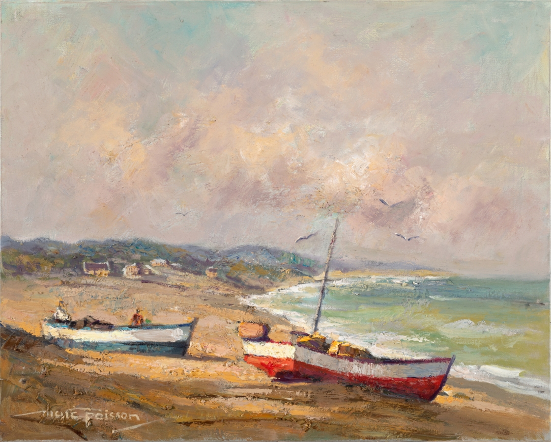 1094 Beached Boats in A Storm