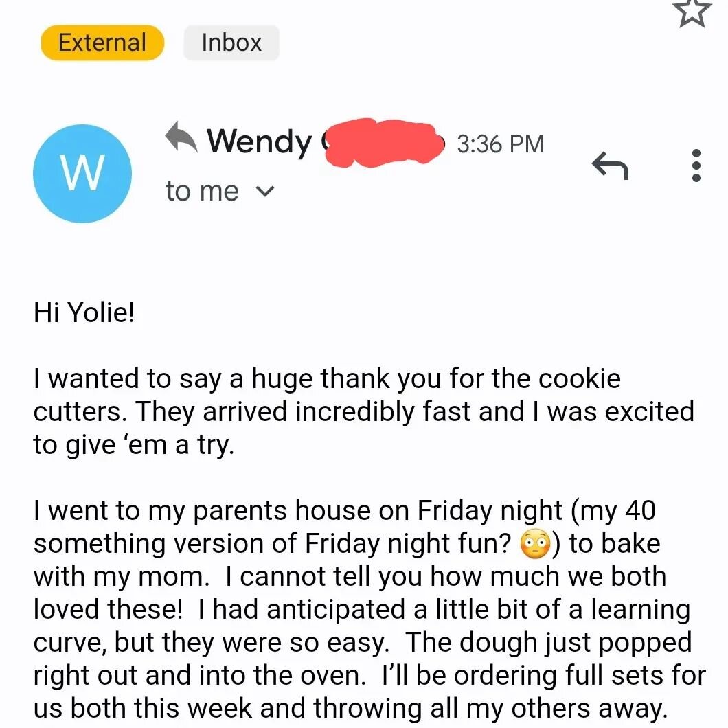 More happy bakers! I love these emails!! They make me so happy. Thank you Wendy!
(And Tiktok)