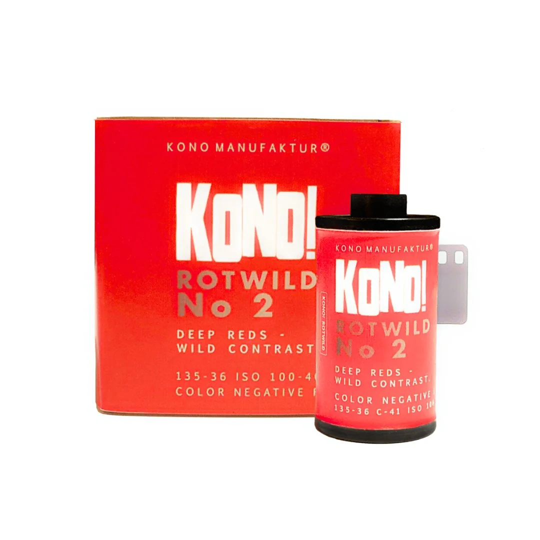 🔥 Top essential - KONO! ROTWILD No2, redscale, 35mm color negative photo film, 36 exp.