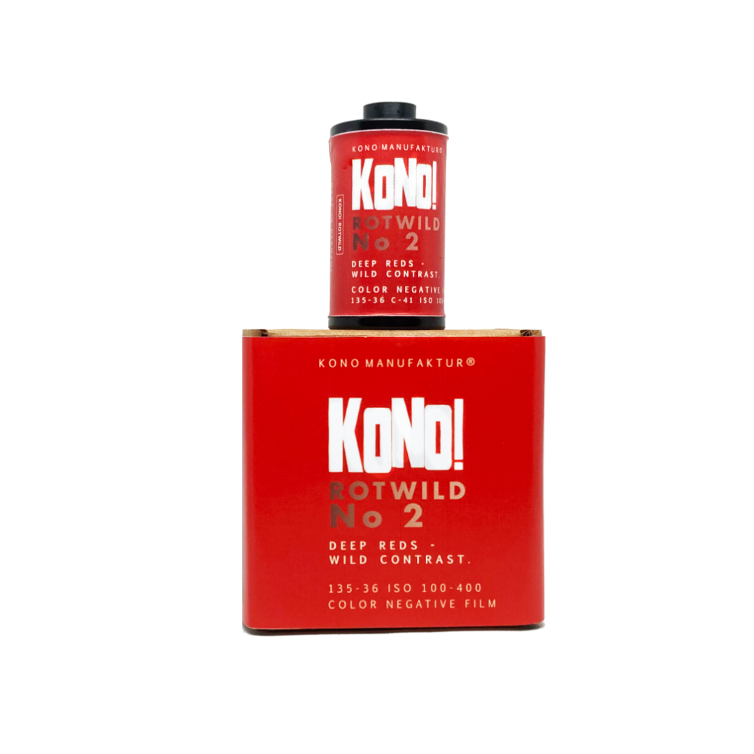 🔥 Top essential - KONO! ROTWILD No2, redscale, 35mm color negative photo film, 36 exp.