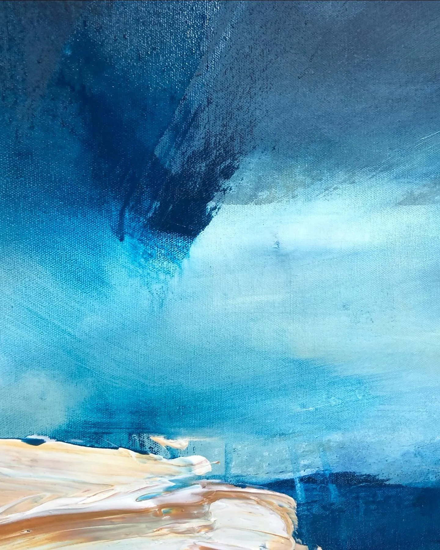 In The Studio: Fresh off the easel. 

#colourplay
#inthestudio 
#colourinspiration
#studiolife
#contemporarypainting 
#erinwardartist 
#artistpalette
#lovecolour
#coastalart
#artforinteriors