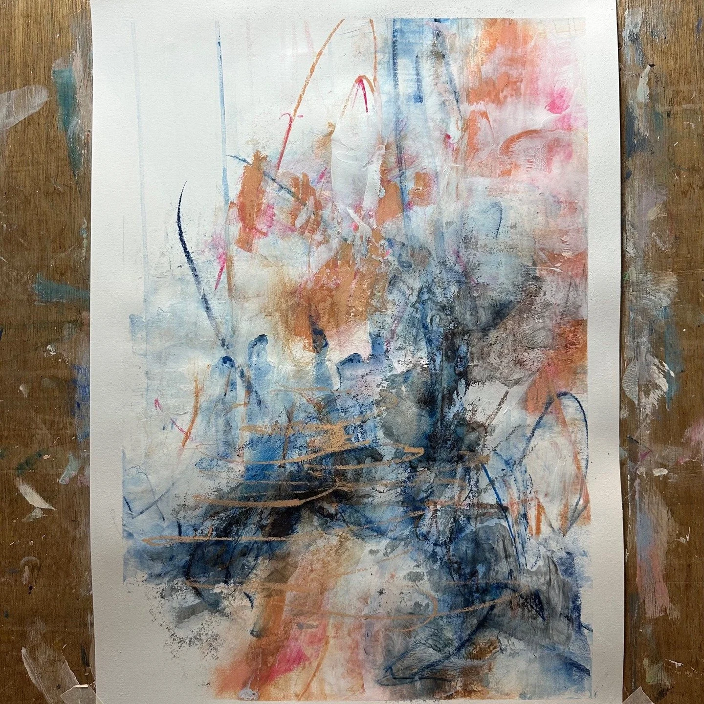 In The Studio: Drawing at the easel.

Delicate lines and smudges, allowing the white of the paper to shine through. 
A lightness.
A softness.
Depth and interest. 
#contemporarypainting 
#erinwardartist 
#abstractwithfeeling
#artcollectors
#interiorde