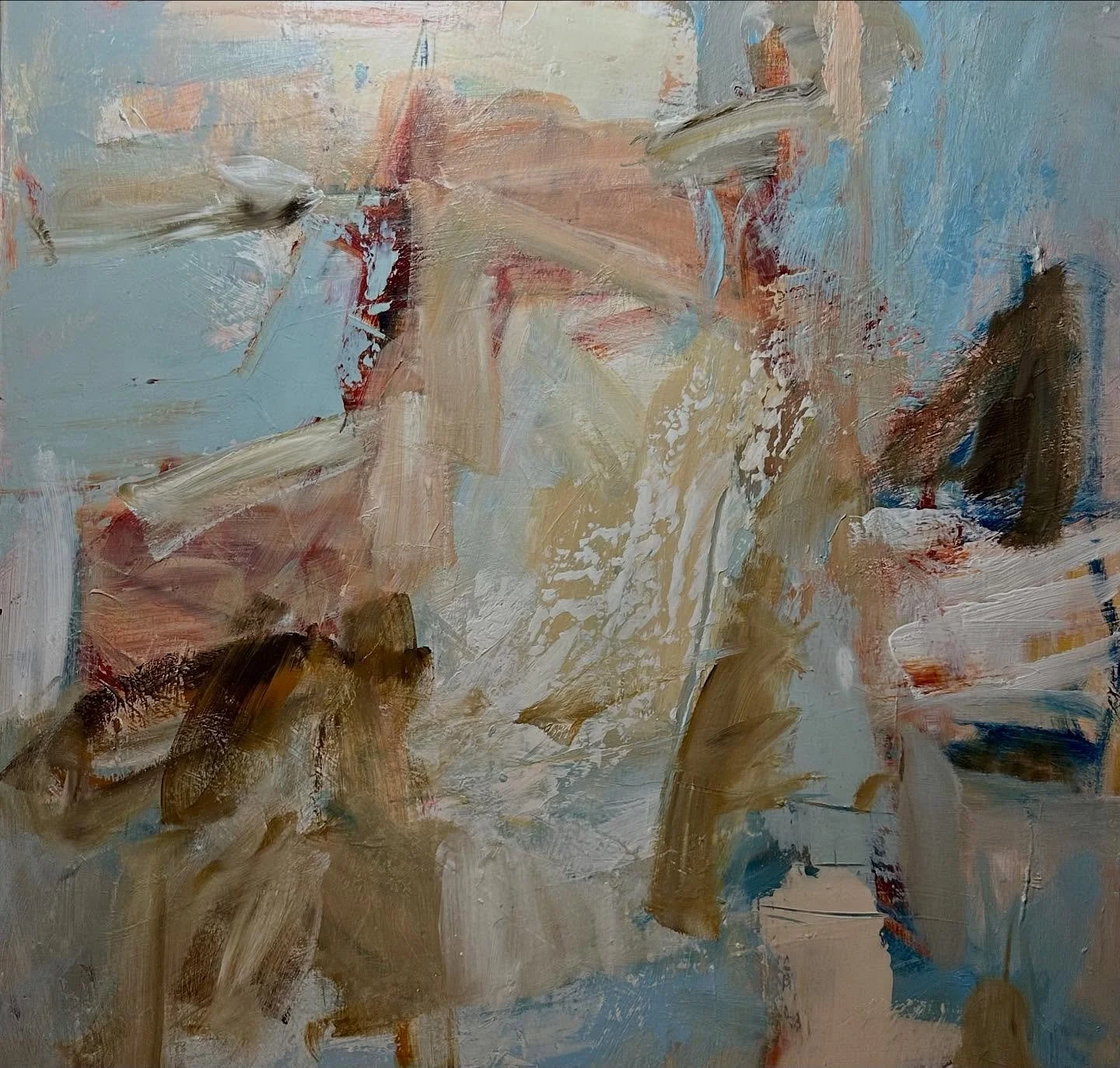 In The Studio: Fresh off the easel. 

#colourplay
#inthestudio 
#colourinspiration
#studiolife
#contemporarypainting 
#erinwardartist 
#artistpalette
#lovecolour
#coastalart
#artforinteriors
#paintingenergy 
#artistsoninstagram 
#curatedeye