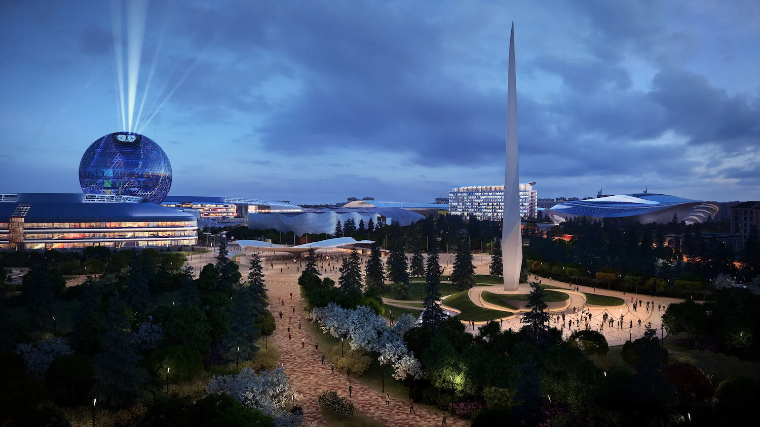 Expo 2017 Astana – Night 3D rendering