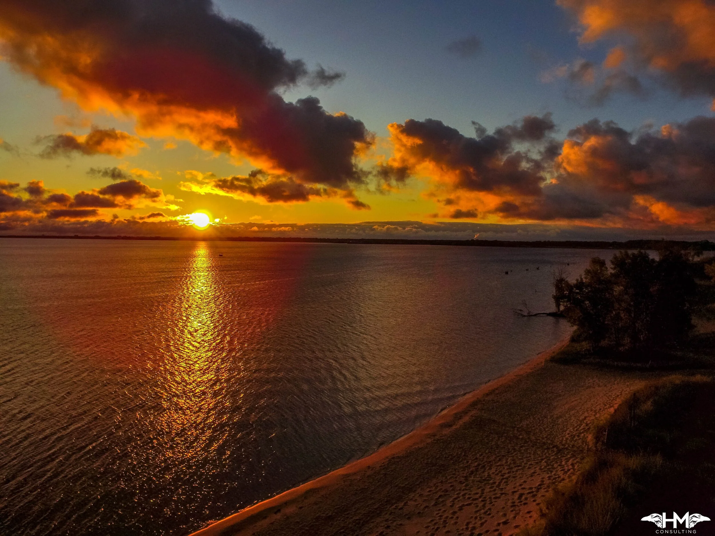 Muskegon Lake Harbor Towne sunrise.jpg