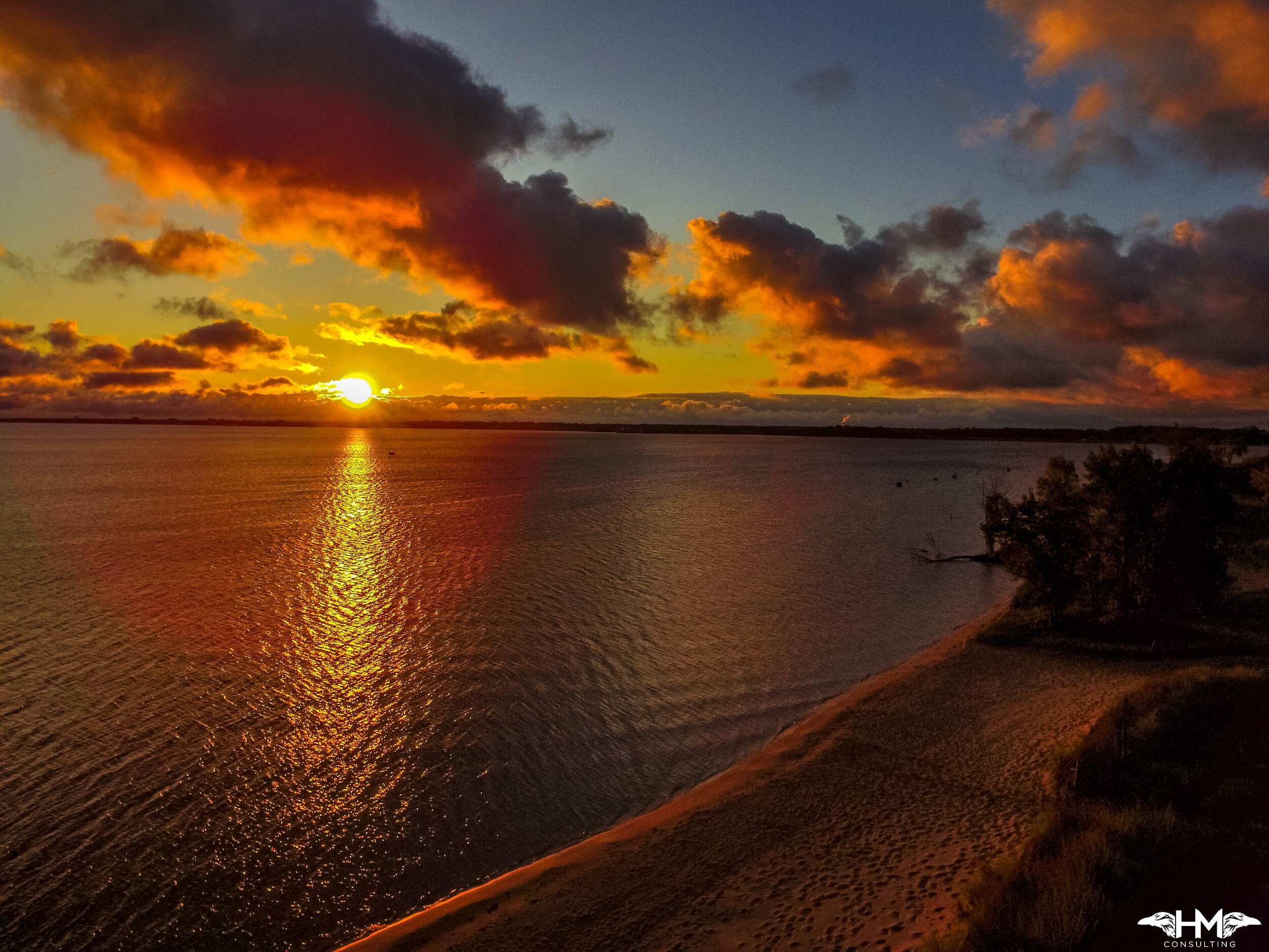 Muskegon Lake Harbor Towne sunrise.jpg