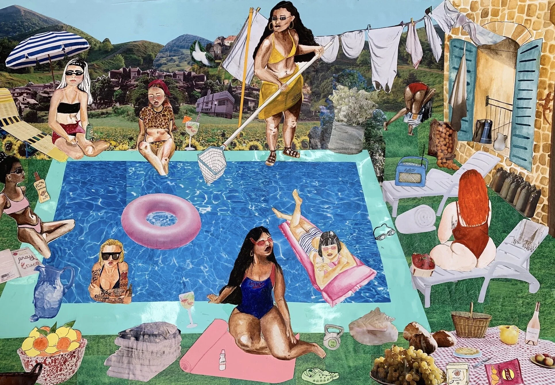 Soft Girl Summer Collage Print 