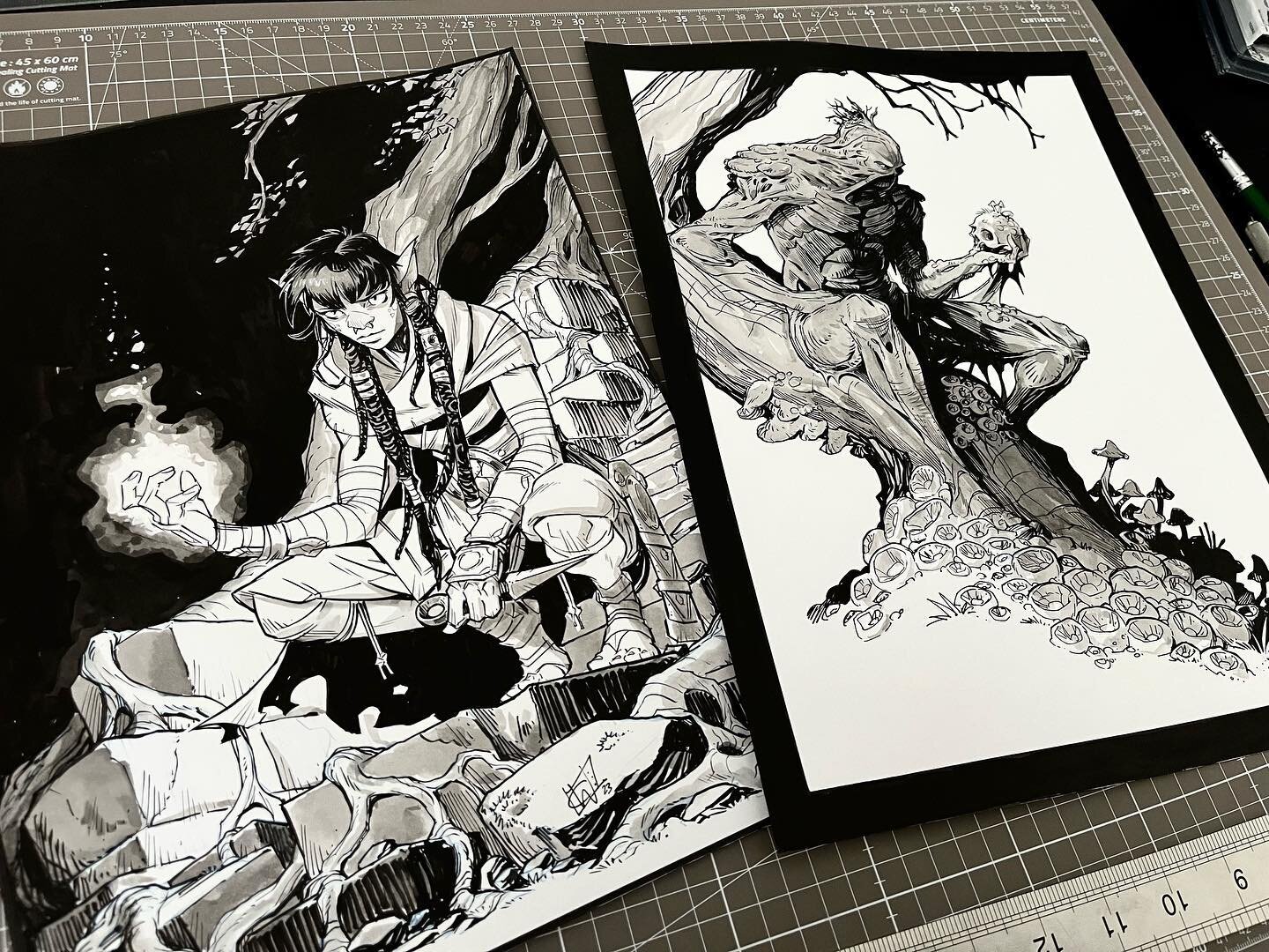 Phew! My set of commissions for New York Comic Con just got shipped out to @gmasorders to be picked up this weekend. 
Big thanks to all that put in an order. This was a really fun bunch to do. Choices that were right up my street. Especially my very 