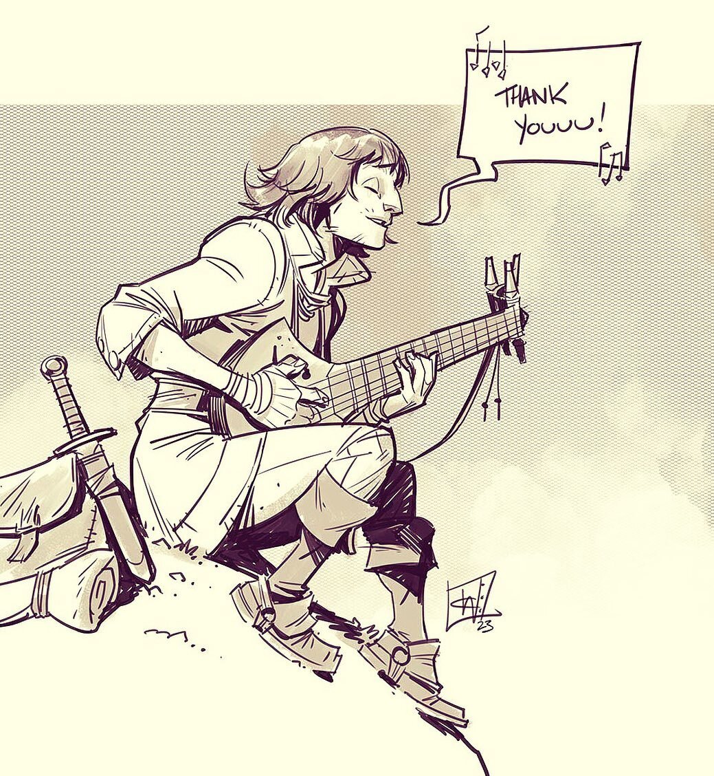 Writer of 
THE HUNGER AND THE DUSK 
@thisisgww 
will have a NYCC exclusive sketch print of our bard boi, Sev. 
Specially for any H&amp;D cosplayers
-
There are no other prints of this sketch planned so this is likely the only time you can get your mi