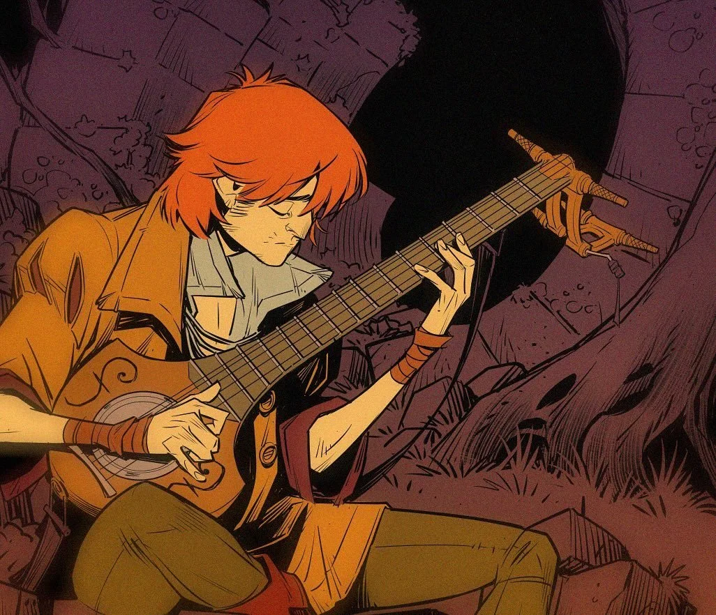 Had been working on a little piece to have as a print or a new banner for Thought Bubble. Likely I won&rsquo;t have it ready now but I find drawing this little guy  noodling away at his lute very soothing to draw anyway.
-
-
-
-
-
-
#hotorcsummer&nbs