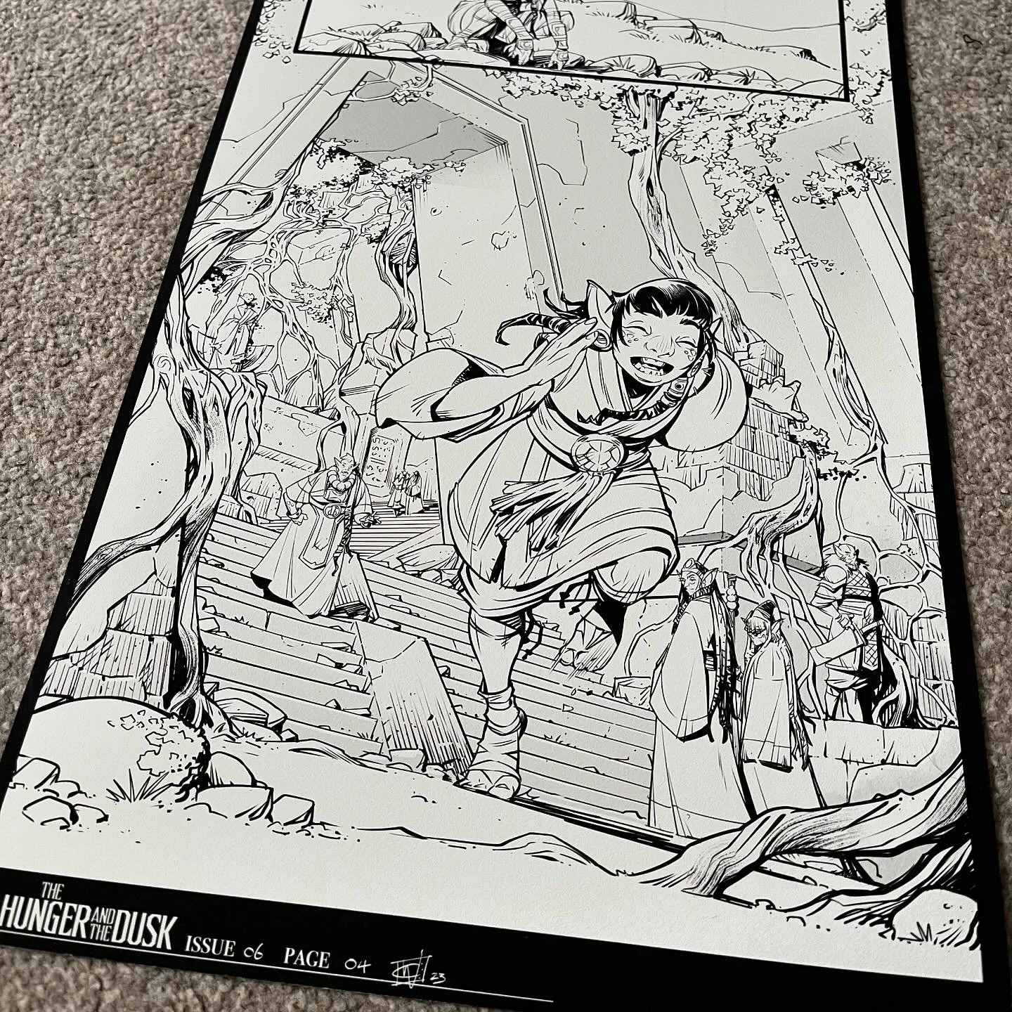 So, here&rsquo;s a thing I finally have ready!
I&rsquo;ve had some prints made of my interior inks for The Hunger And The Dusk: Book 1.
-
I mainly work digitally these days,so it is rare to have physical work of my interiors now. I&rsquo;ve wanted to