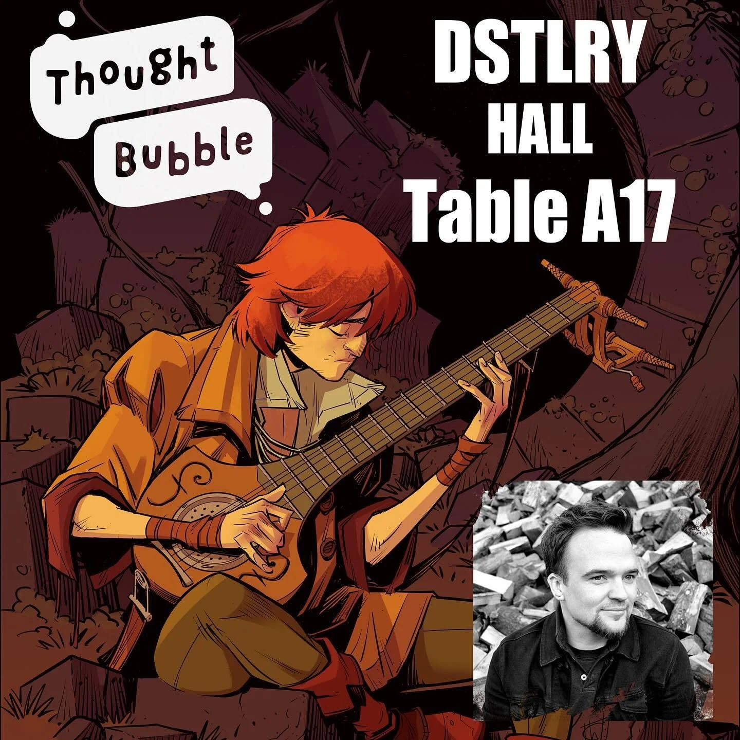 Just incase you need a pointer for me at @thoughtbubblefestival this weekend (16th/17th November) 
.
You&rsquo;ll find me sandwiched between the delectable @ruairicoleman and the scrumptious @monkeymarc, so make sure to stop by their tables too. 
.
H