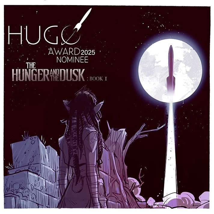 Beyond proud that our orc baby The Hunger And The Dusk has had a nod from the Hugo Awards, even if this is as far as it goes. Thank you so much to anyone who has given us a vote. I&rsquo;ll keep a tiny hope we take home a win but we&rsquo;re in among