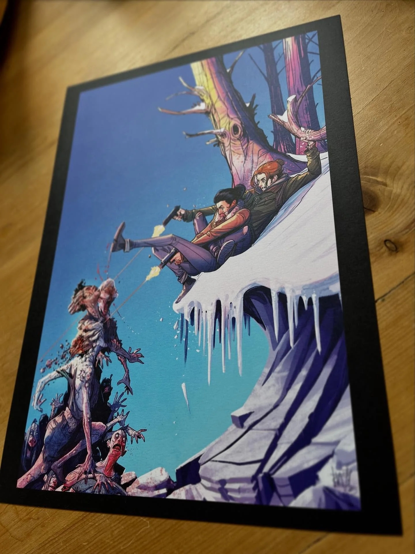 New prints available soon! 
.
I had quite a nice reaction to the Ellie &amp; Dina piece I posted a while back (I now lovingly refer to it as the &lsquo;I got you babe&rsquo; piece. First thing I&rsquo;ve ever done that you might even say got a little