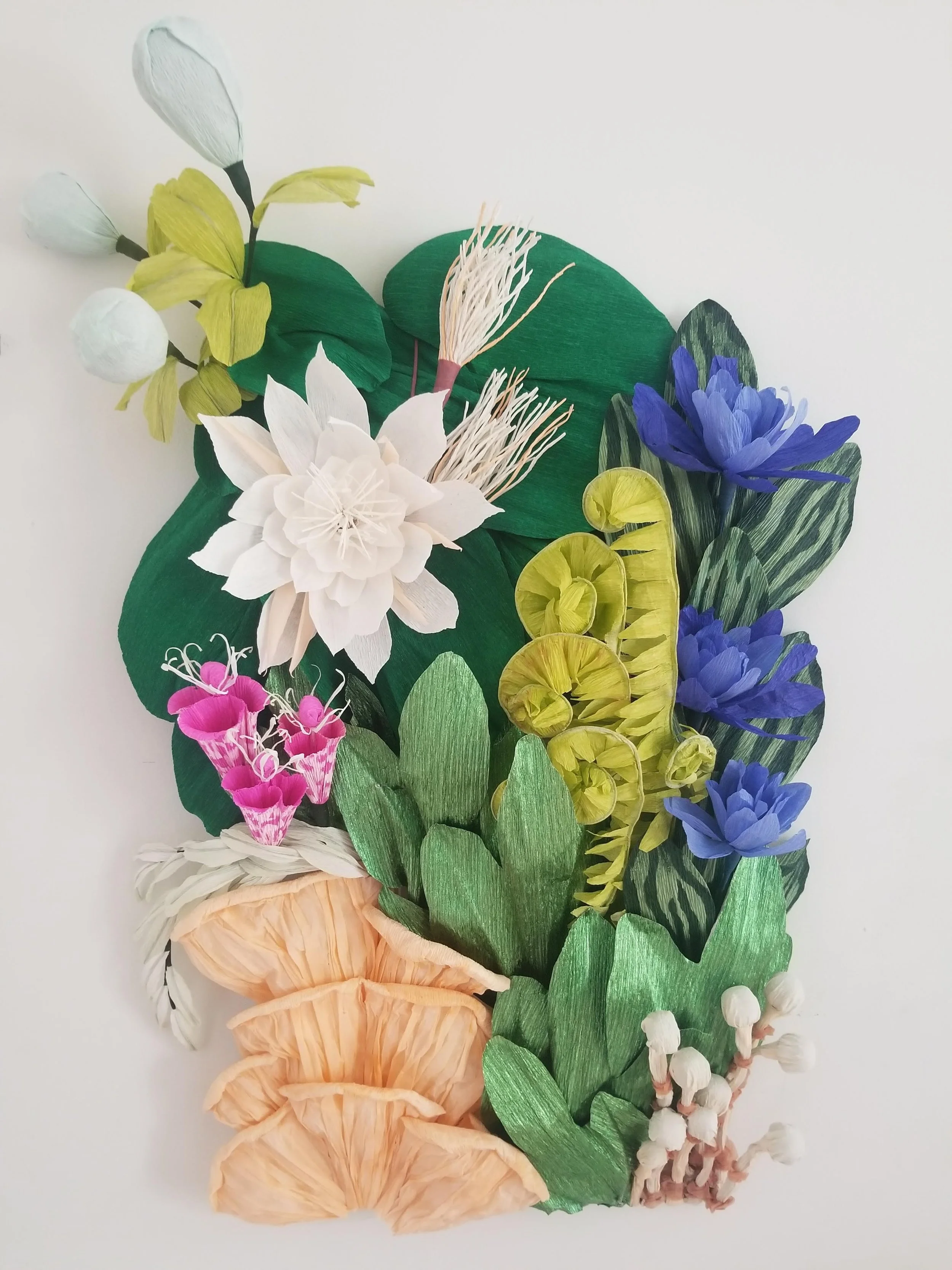 3d mounted art "night blooms"